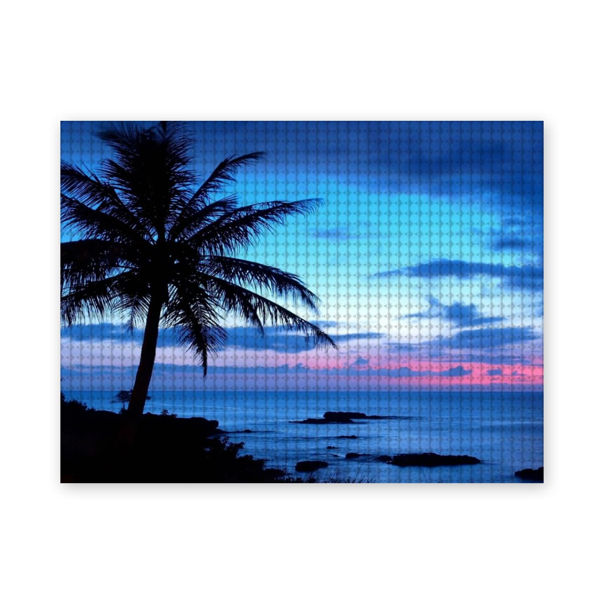 ダイヤモンドアート キット 海 ハワイ 夕日 景色 初心者 セット 5D ダイヤモンドペイント 大人の趣味 手作り ビーズアート 工作 絵画 壁飾り 30x40cm インテリア 西海岸 南国 手芸|アピネス