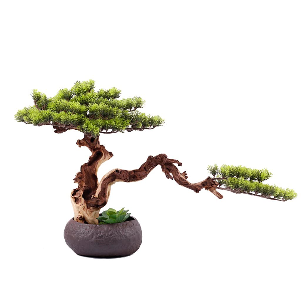 盆栽 フェイクグリーン 大型 人工観葉植物 松 45cm 70cm 造花 リアル 和モダン 陶器鉢 卓上 インテリア 玄関 寝室 オフィス 飾り 枯れない お手入れ不要 贈り物 ギフト プレゼント 縁起物 日本庭園風｜アピネス