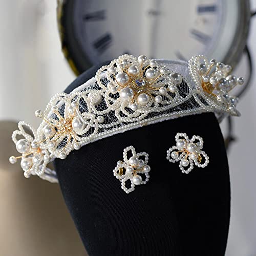 華燭の典 ティアラ イヤリング 2点仕掛ける 髪の毛付属品 パール ビーズ 御花 主題 花嫁御寮 髪飾りつけ 華燭の典 上端御召しもの カチューシャ スピード競技 晴れ晴れしい 窈窕たる 古典的 帯状髪飾り 前撮り 華燭の典 交歓会 二次会 寄りあい