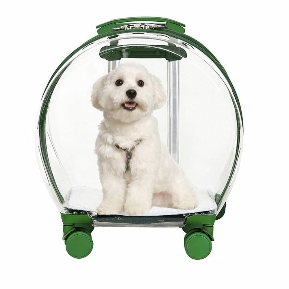 ペットキャリー キャスター付き キャリーケース 猫 犬 宇宙カプセル 透明 360度回転 キャリーバッグ ペット カート トロリーバッグ スーツケース 大容量 ペットお出かけバッグ ペット用品 通院 旅行 散歩 かわいい おしゃれ|アピネス