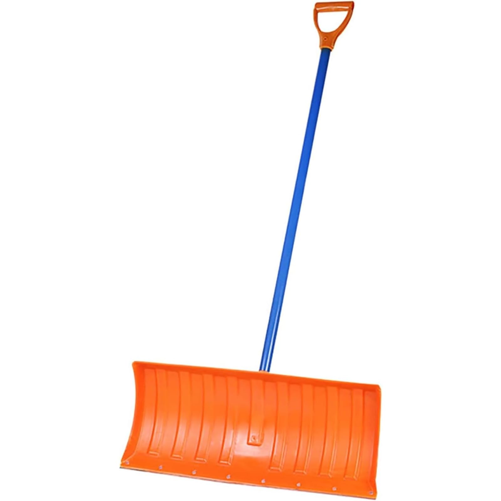 除雪 スコップ 4個セット スノープッシャー 幅64cm 強化プラスチック 雪かき 大型 道具 補強刃付き 軽量 大容量 雪押し 除雪機 玄関 駐車場 雪かきスコップ オレンジ|アピネス