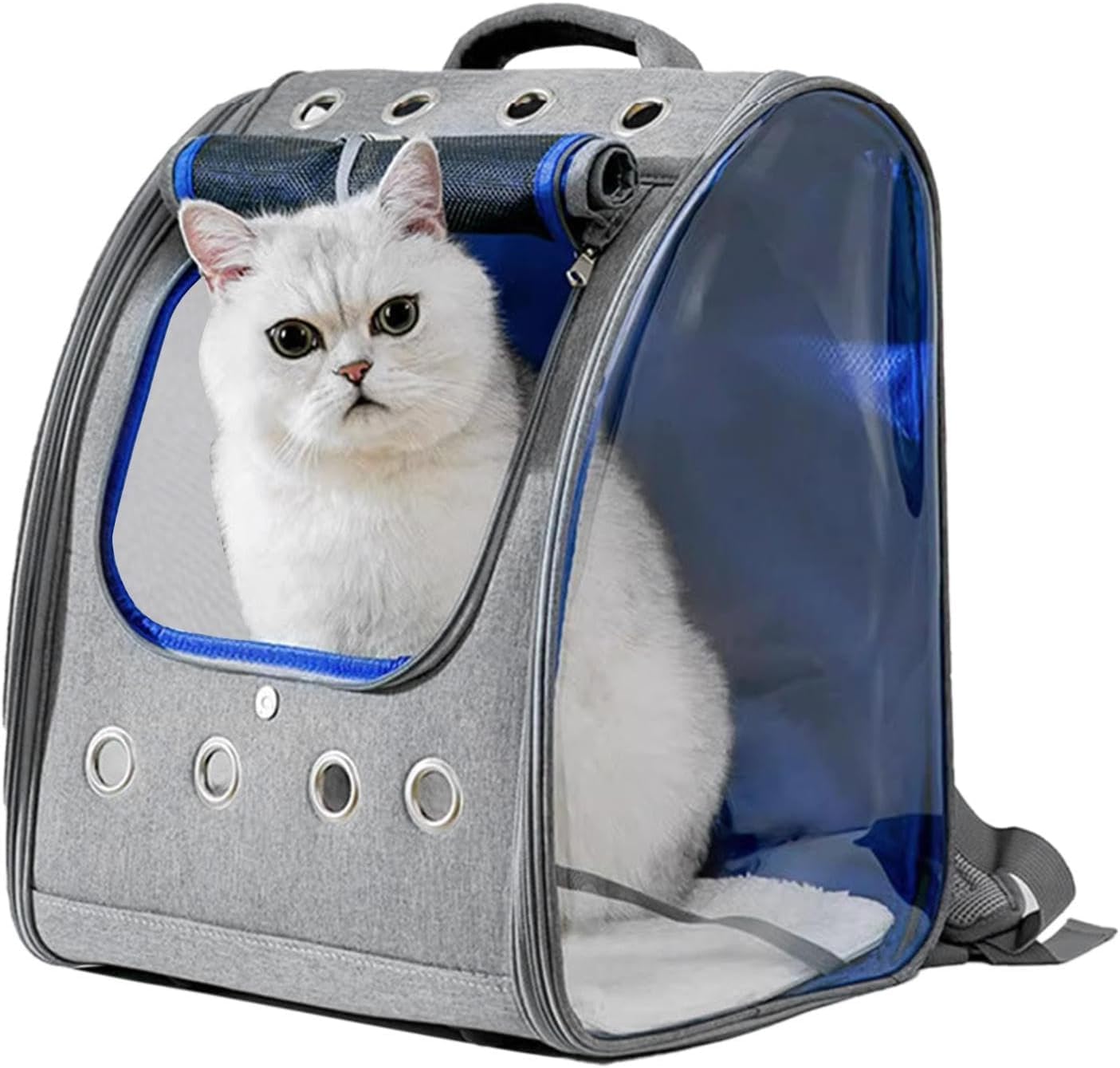 ペットキャリーバッグ 猫 犬 リュック 宇宙船 通気性抜群 大容量 拡張可能 卷き上げ式カーテン 撥水 耐久性 散歩 通院 防災 旅行 お出かけ用 クッション付き 折りたたみ収納可 グレー 2way｜アピネス