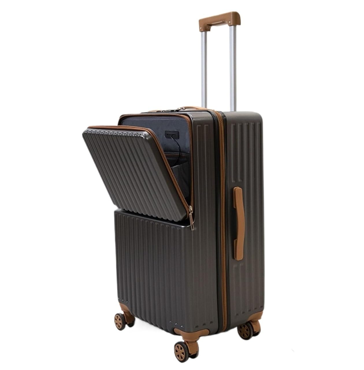旅行バッグ 向こう正面開けはなし 持ちはこび容れもの 前隠し 取りひろげる役立つこと付き添い人 USB界面付き添い人 優勝杯保持者 スマホスタンド 多役立つこと キャリーバッグ 静音 5輪 ダブルキャスター 大静電容量 旅する 出張 商行為 行楽 外国で旅する 預け入れ ハ