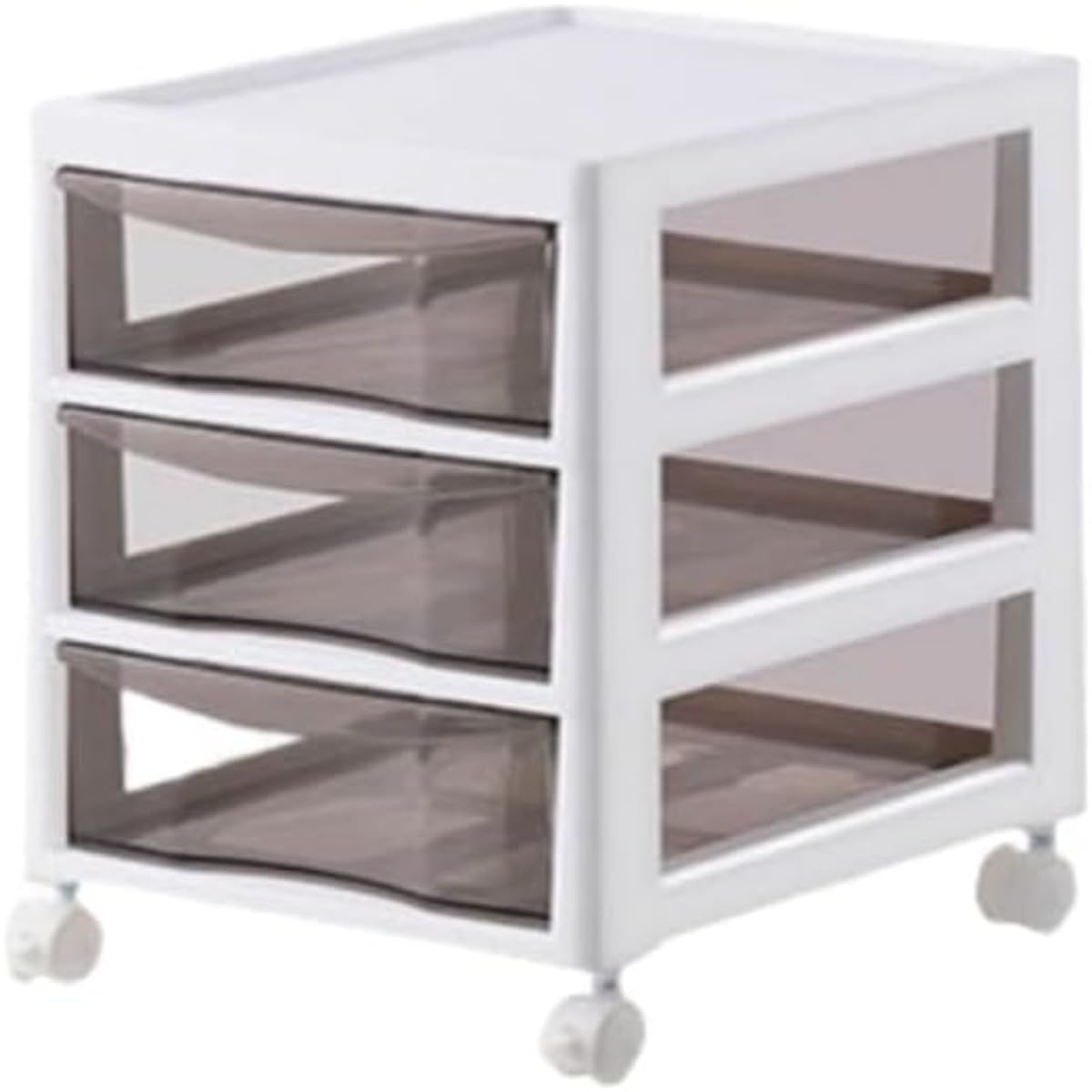書類ケース 収納 引き出し 5段 キャスター付き A4対応 デスクワゴン サイドワゴン プラスチック 小物収納 オフィス 書類整理 ボックス おしゃれ ホワイト｜アピネス