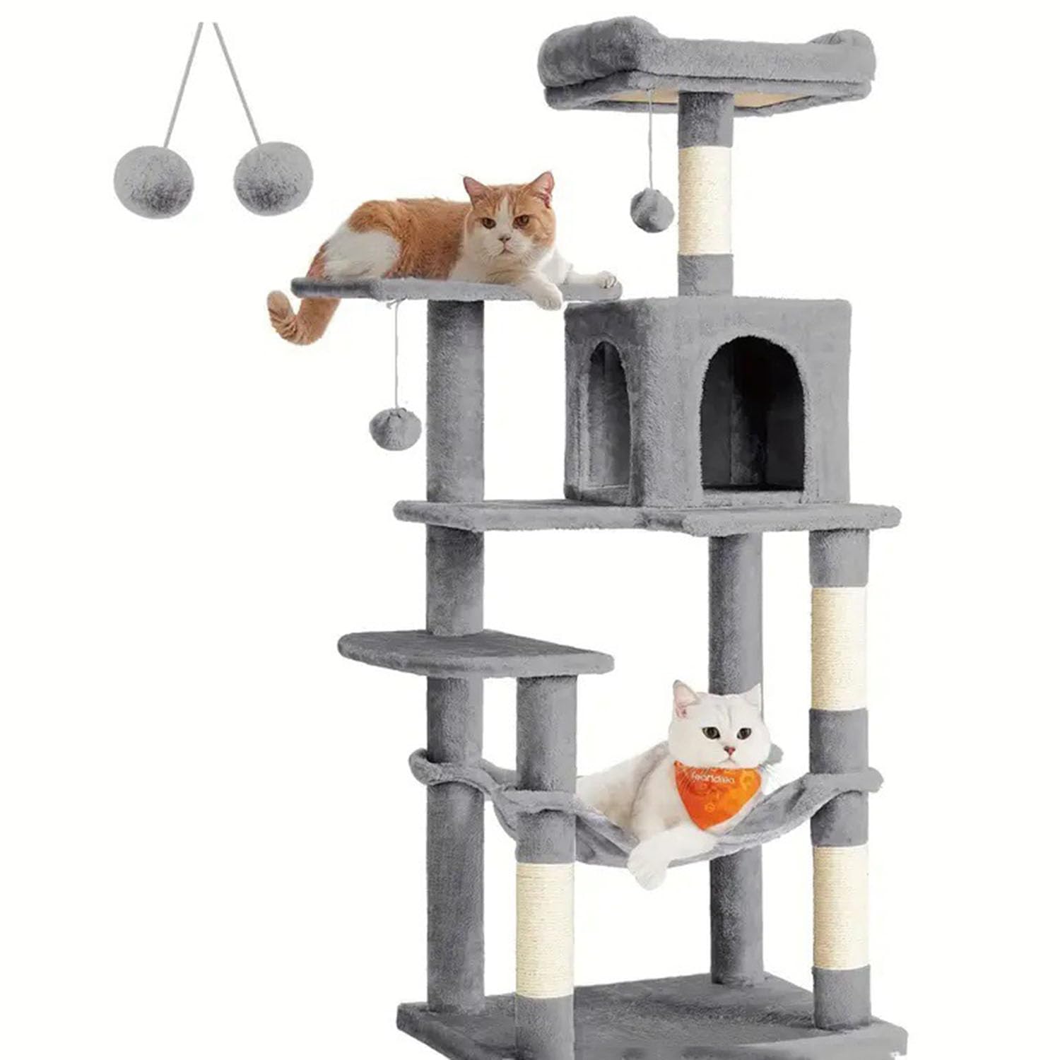 キャットタワー 据え付け型 爪とぎ 麻紐 全高143珊 か細い 猫高閣 ハンモック付き添い人 今めかしい 兼ね合い性 運動すること機能不全取り止める 猫住み家 駆け込み寺 多頭飼い 手あそび付き添い人 年がしら 子ネコ 精神的な統合飾り気の無い