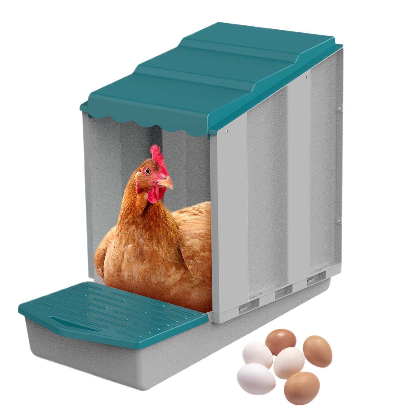 鶏用 産卵箱 産卵ボックス 卵の巣箱 鶏小屋 鶏舎 産卵用ケース 屋外 屋内 プラスチック製 耐久性 組み立て式 アヒル ニワトリ 家禽 飼育 庭 家庭菜園|アピネス