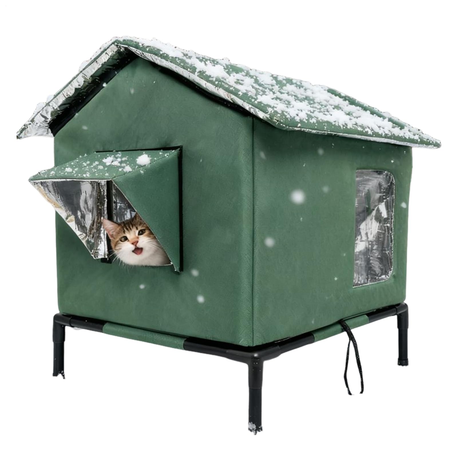 猫用 室外棲み家 愛玩動物棲み家 精神的な統合式 防寒 雨合羽 断熱 保温 室内 屋外 猫掘ったて小屋 庭 縁側 キャットハウス 愛玩動物備品