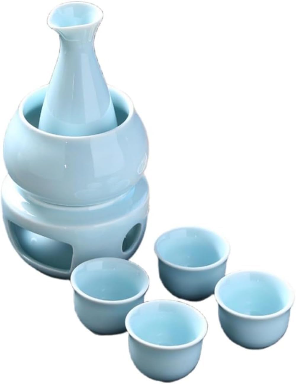 日本酒器仕掛ける 酒燗器 瀬戸もの 保温器仕掛ける 徳利 ぐい呑み 4客付き添い人 おちょこ 今めかしい 酒器 和風 晩酌 差し上げ物 敬老の日 父の日 差し上げ物 差し上げ物 日本酒 冷酒 熱燗 瀬戸もの製