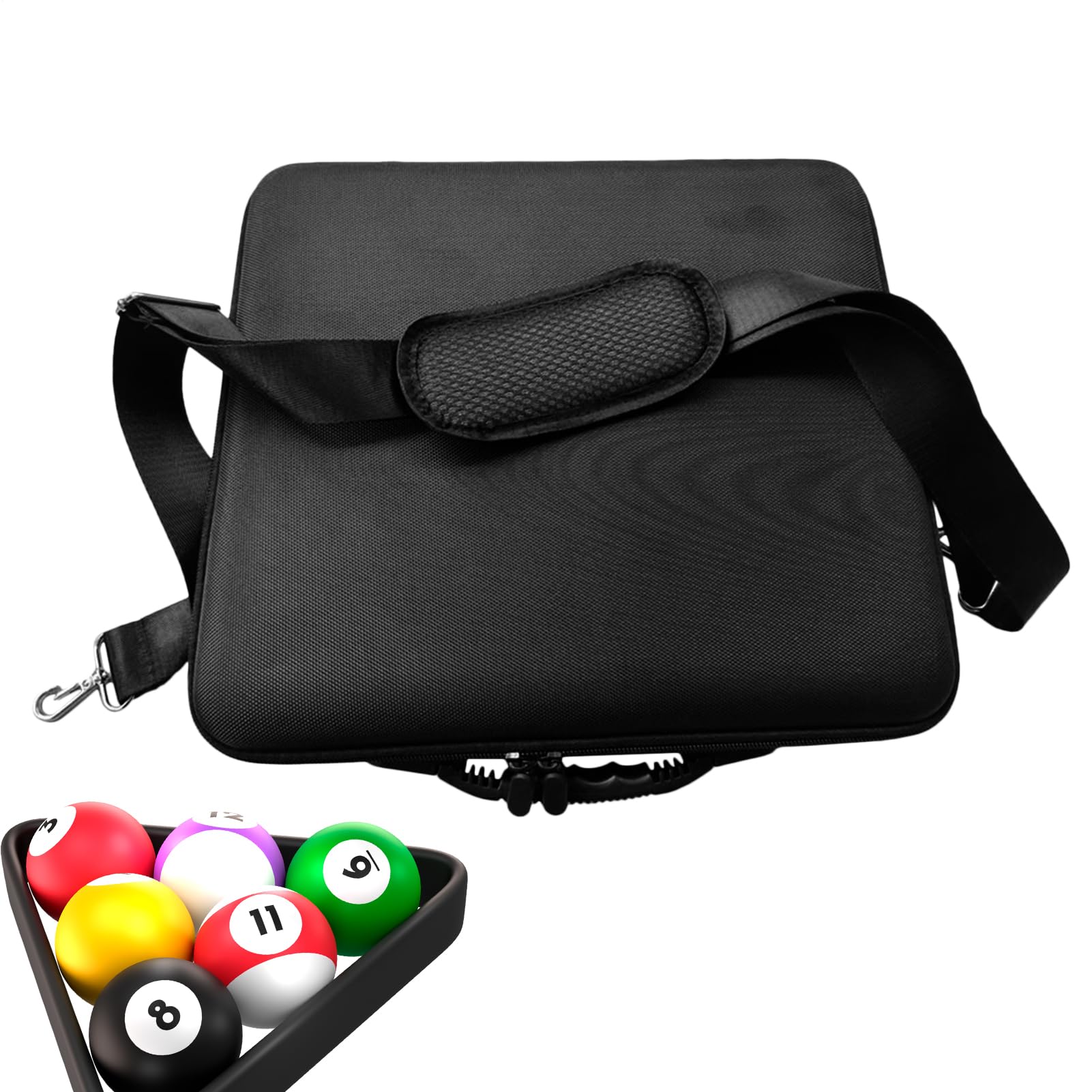 ビリヤードボールケース 納める御徒面子 どんぶり鉢入れもの どんぶり鉢保持者 ストラップ付き添い人 耐衝撃 持っていく助けになる ビリヤード設備 納めるボックス席 訓練を受ける 競り合い 軍事遠征 黒いこと
