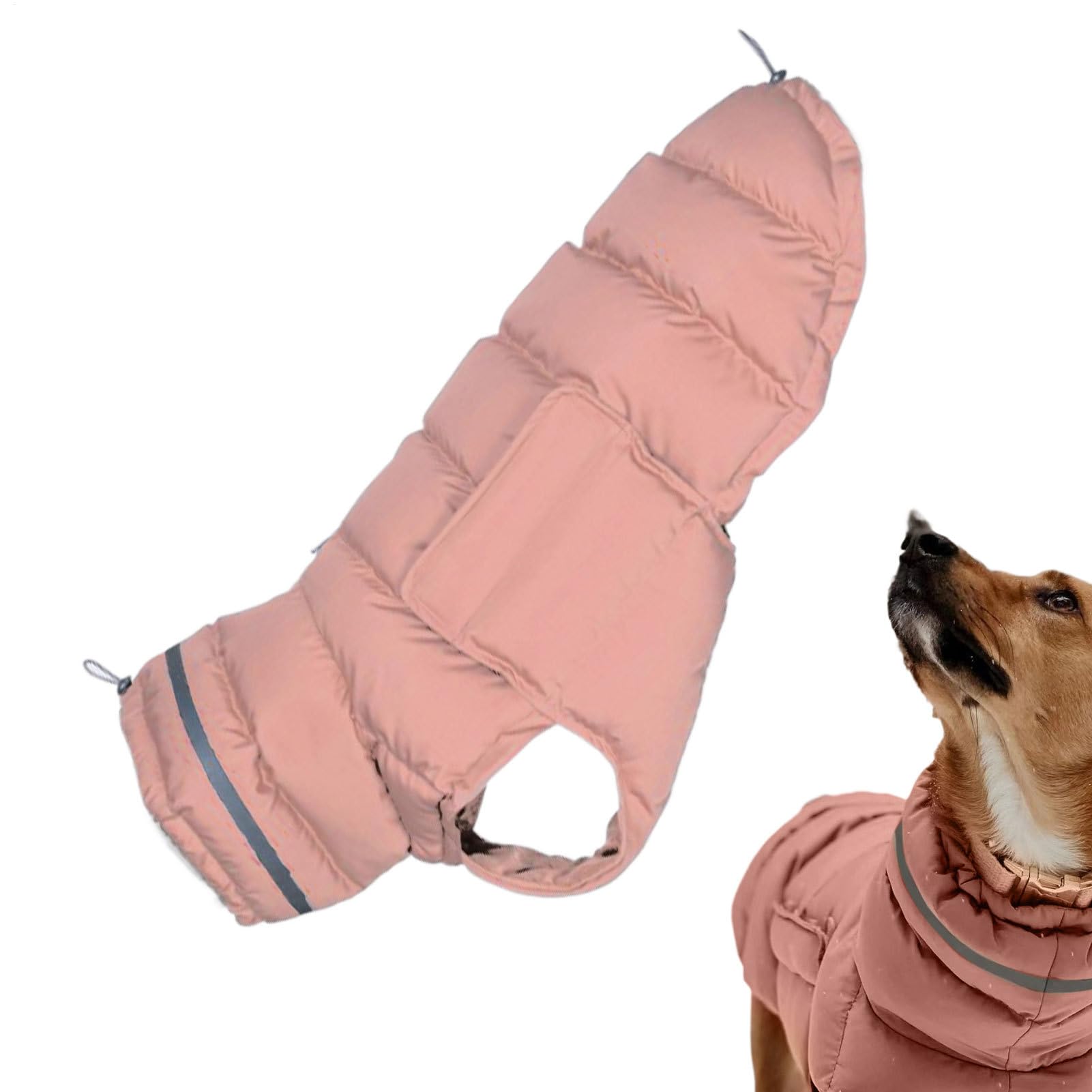 犬用 冬用コート 大型犬 中型犬 防寒着 反射材付き ジャケット 保温 厚手 ベスト ドッグウェア 散歩 お出かけ 冬服 雪遊び 暖かい 着脱簡単｜アピネス