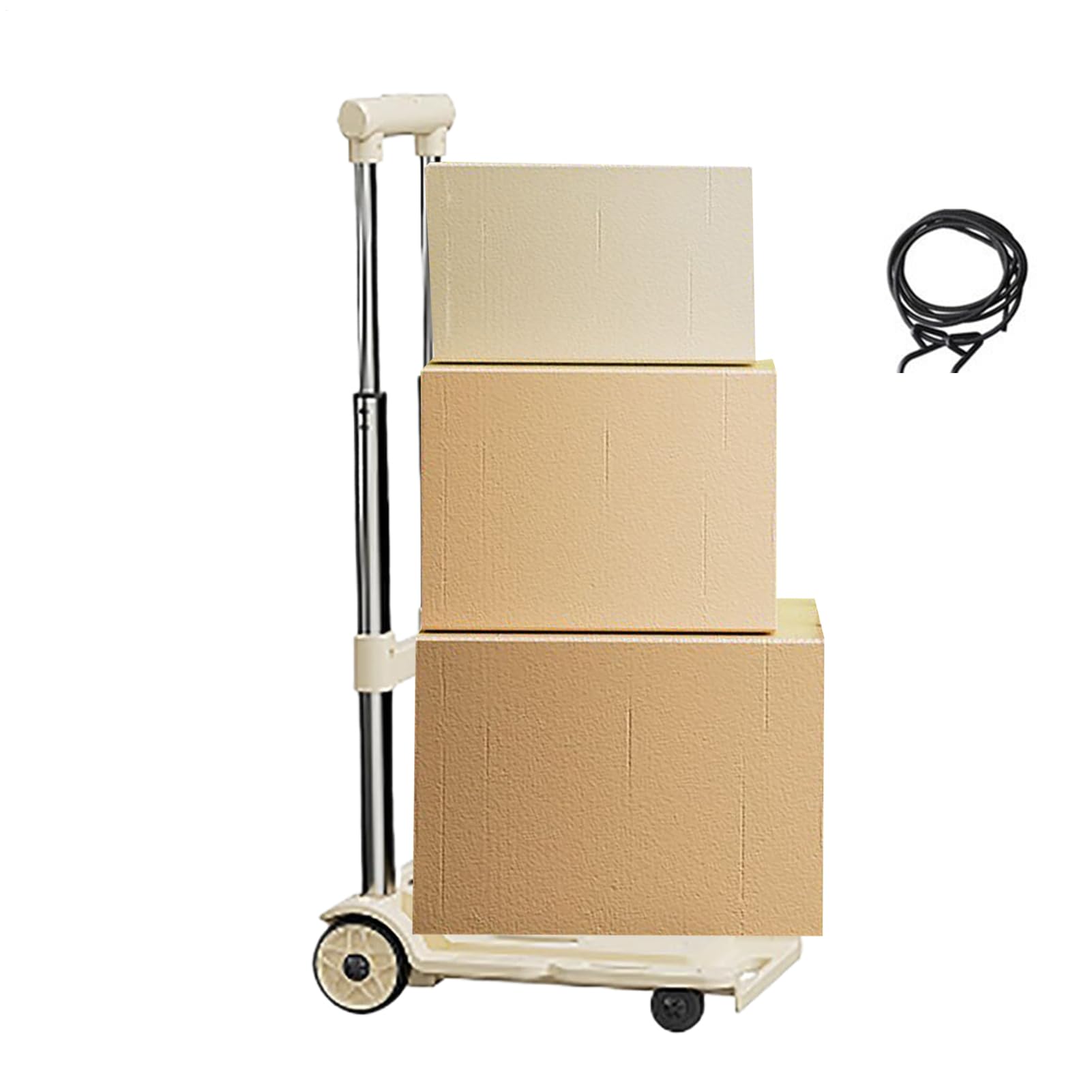 折りたたみ式 キャリーカート 台車 軽量 コンパクト 静音 ハンドトラック 荷物運び 耐荷重 キャンプ アウトドア 買い物 旅行 引っ越し 4輪 高さ調整可能 持ち運び便利|アピネス