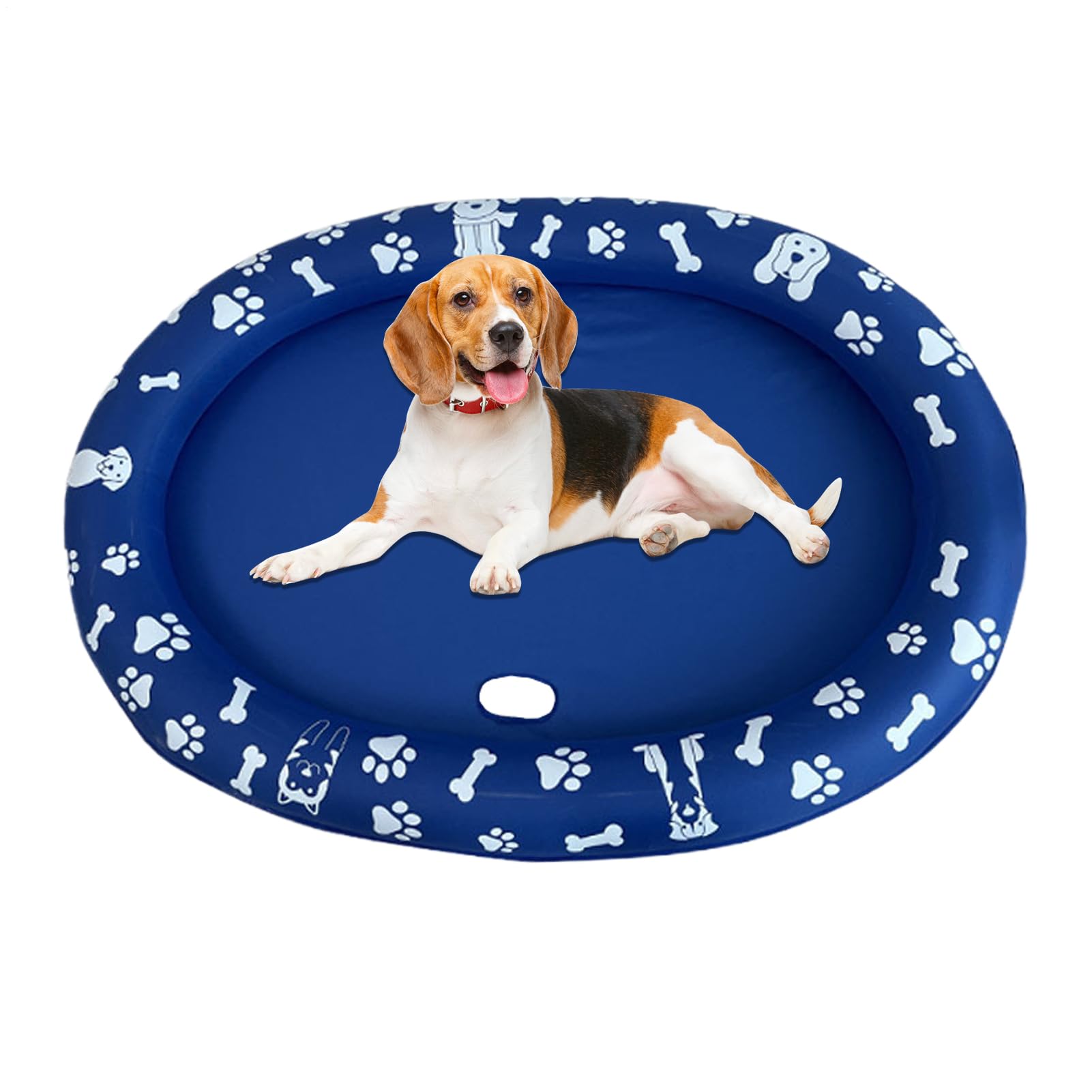 犬用 プール 浮き輪 フロート ペット用 バスタブ ペット用マット 折りたたみ 丈夫 耐久性 犬 水遊び 夏 おもちゃ 滑り止め付き 海 川 庭用 140cm&times;100cm｜アピネス