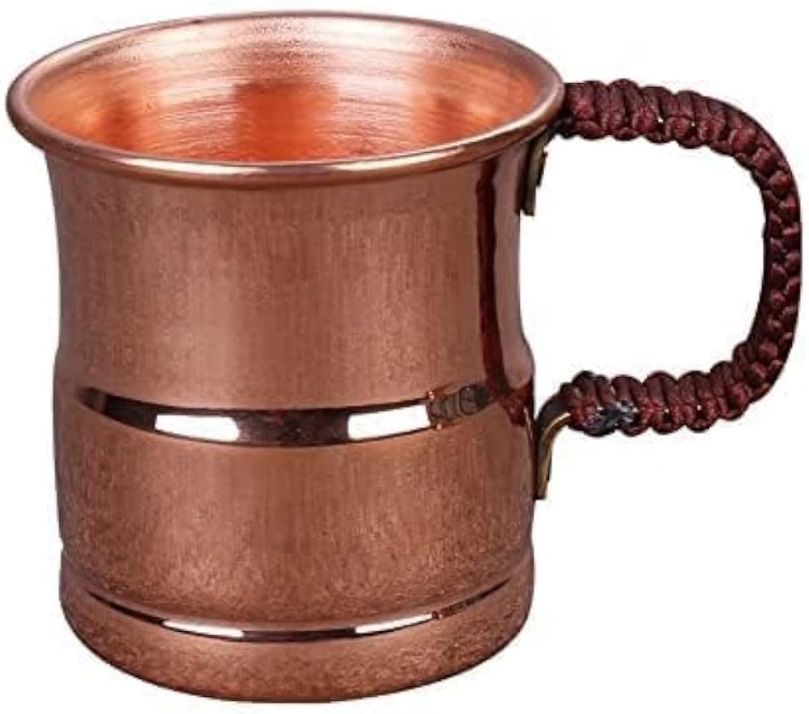 純銅マグカップ 手作り 銅製カップ 茶器 ビールジョッキ アイスコーヒー カップ マグ 銅器 おしゃれ 贈り物 ギフト 400ml｜アピネス