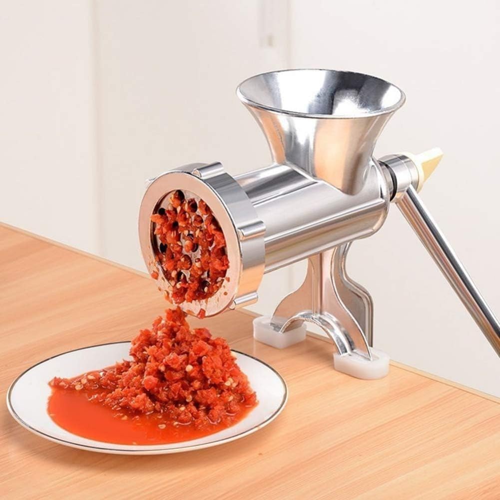 手動ミンサー 肉挽き器 羶肉圧砕機 腸詰 手作り腸詰め 一皿分の料理 膳立て手道具 準備すること 勝手もと手道具 身寄り用 軽銀アロイ製 牢固たる 飾り気の無い捏ち上げる ステンレス鋼刃