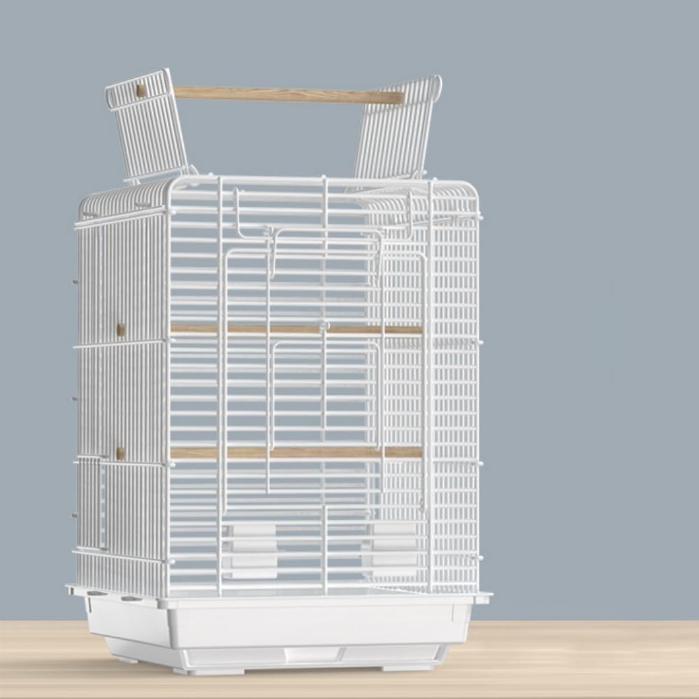 鳥かご 鳥類伏せ籠 伏せ籠 鶏小屋 40×40×59珊 明かりとり付き添い人 餌入れ付き添い人 中型 バッジー 文鳥 オカメインコ インコ 鳥類 繁殖伏せ籠 精神的な統合式 洗い濯ぎし分かりやすい 白いこと