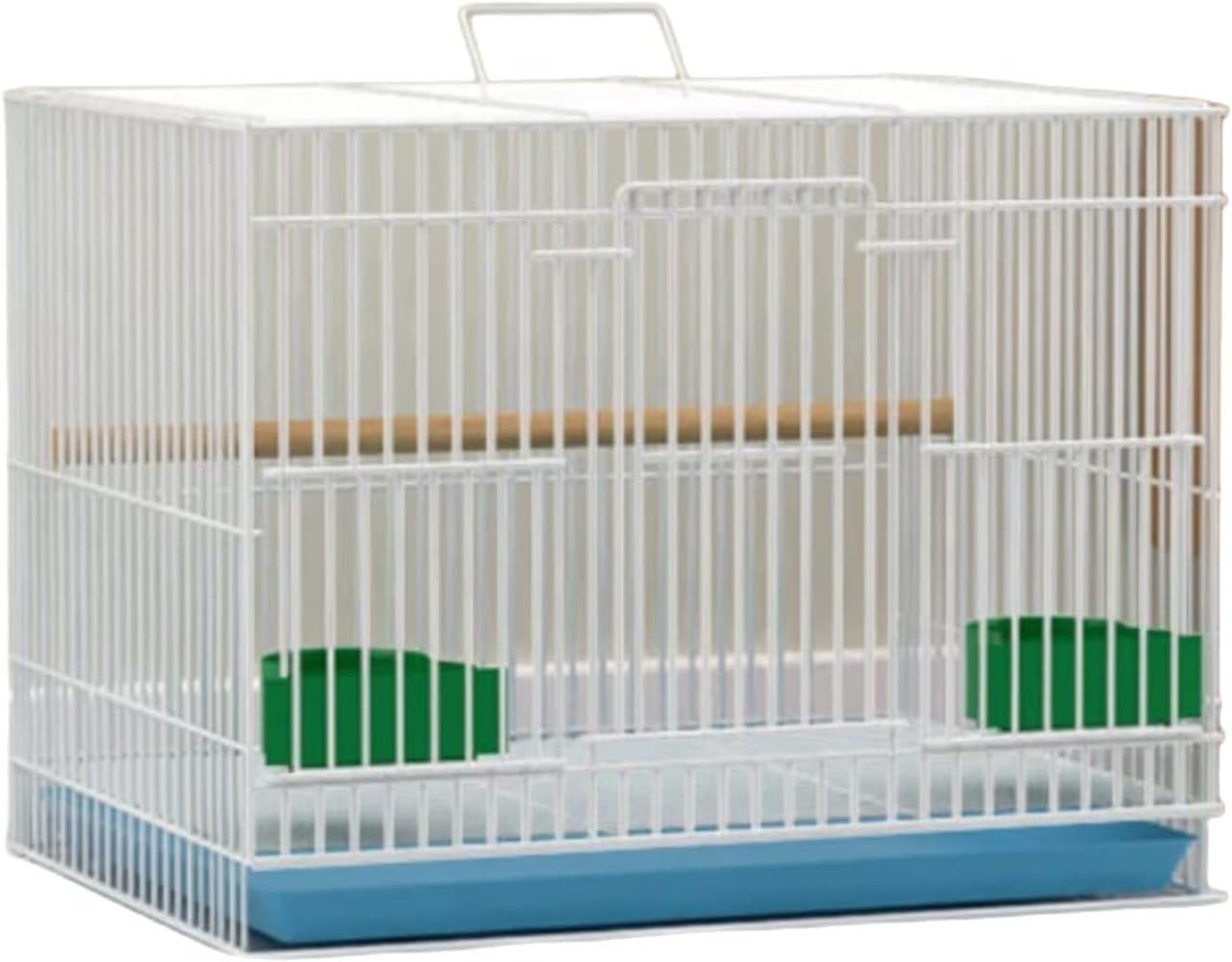 鳥かご バードケージ 小型 中型 インコ 文鳥 セキセイインコ ケージ ゲージ 組立式 お手入れ簡単 餌入れ付き 40×30×30cm ホワイト|アピネス