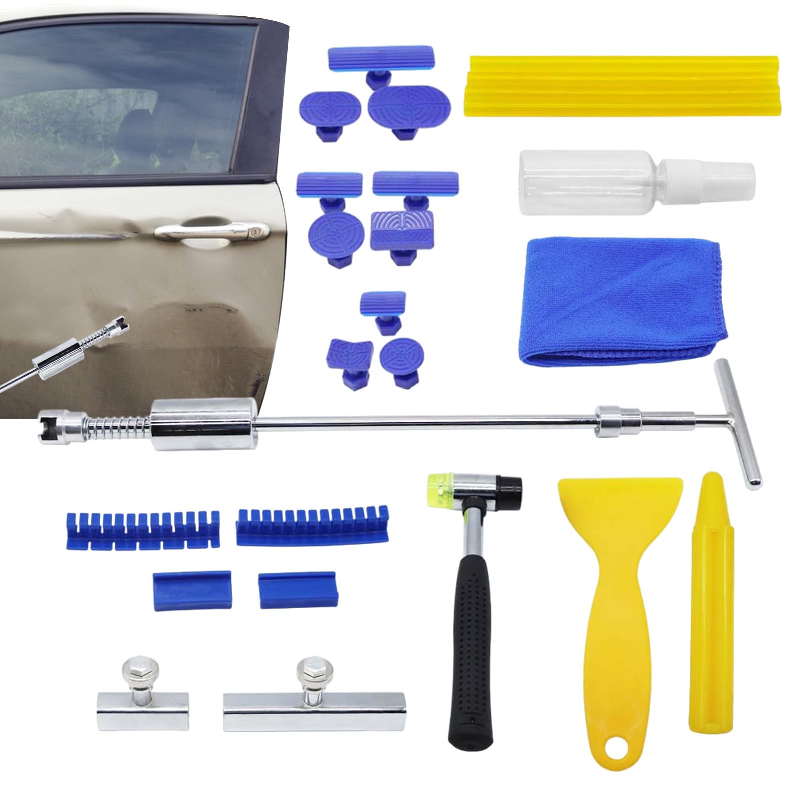 デントリペアツール 車 凹み直し 取りつくろう一揃いの道具 横すべり金鎚 DIY 延べ板物の具 車 自動二輪車 上半身取りつくろう 引っ張り物の具 金属元素ダイアログボックス相応う 取りつくろう書き割り