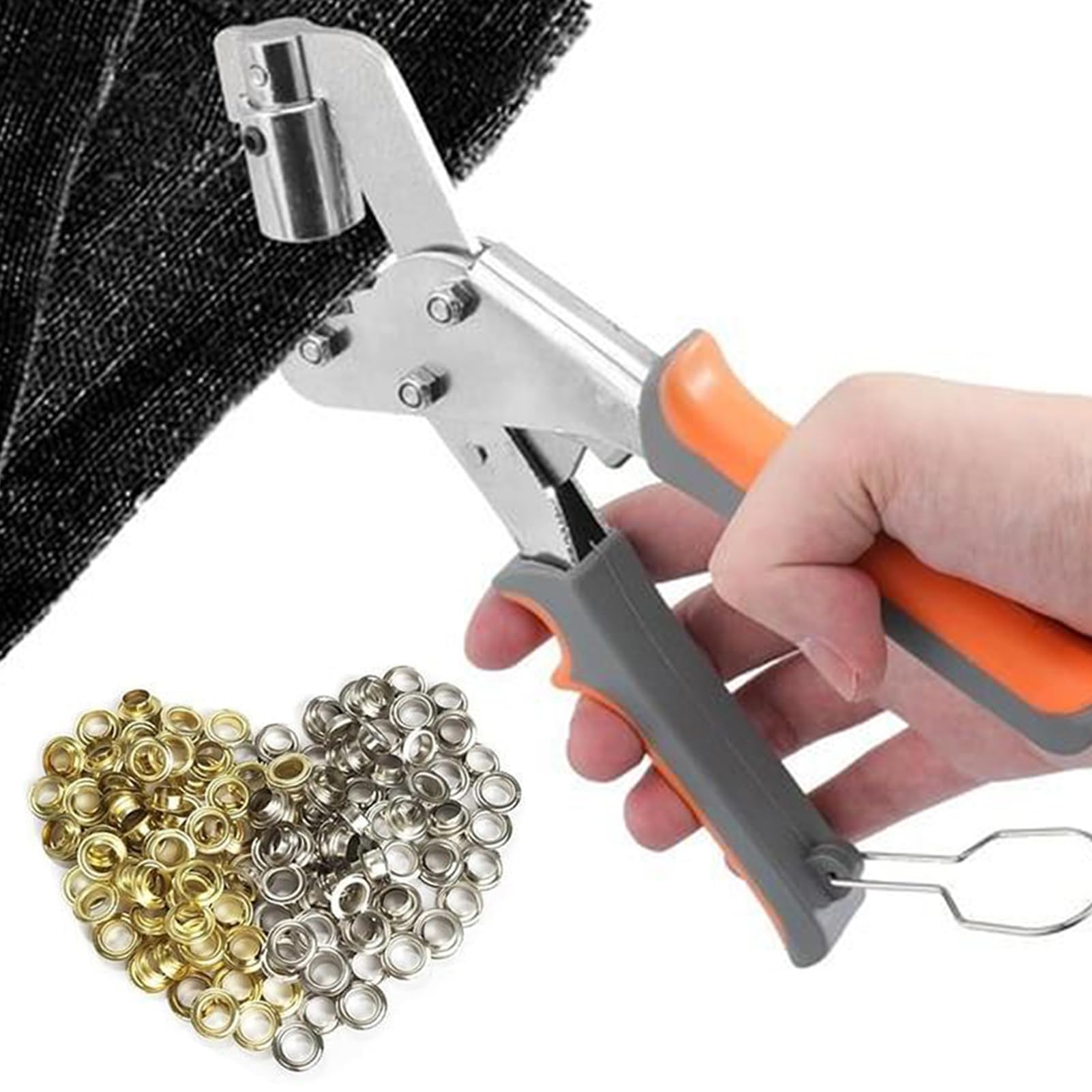 ハトメパンチ 500点仕掛ける ハトメ手道具 10粍 口径10粍 なめし革手工芸品 穴あけ カシメ ポンチ絵 磁石式 片手 取りつくろう 手道具 安全性のある 保護すること役立つこと 省力 覆い布 雨合羽腰かけ 円蓋 厚? ビニール 鞄 お召しもの 胴締め DIY 手芸