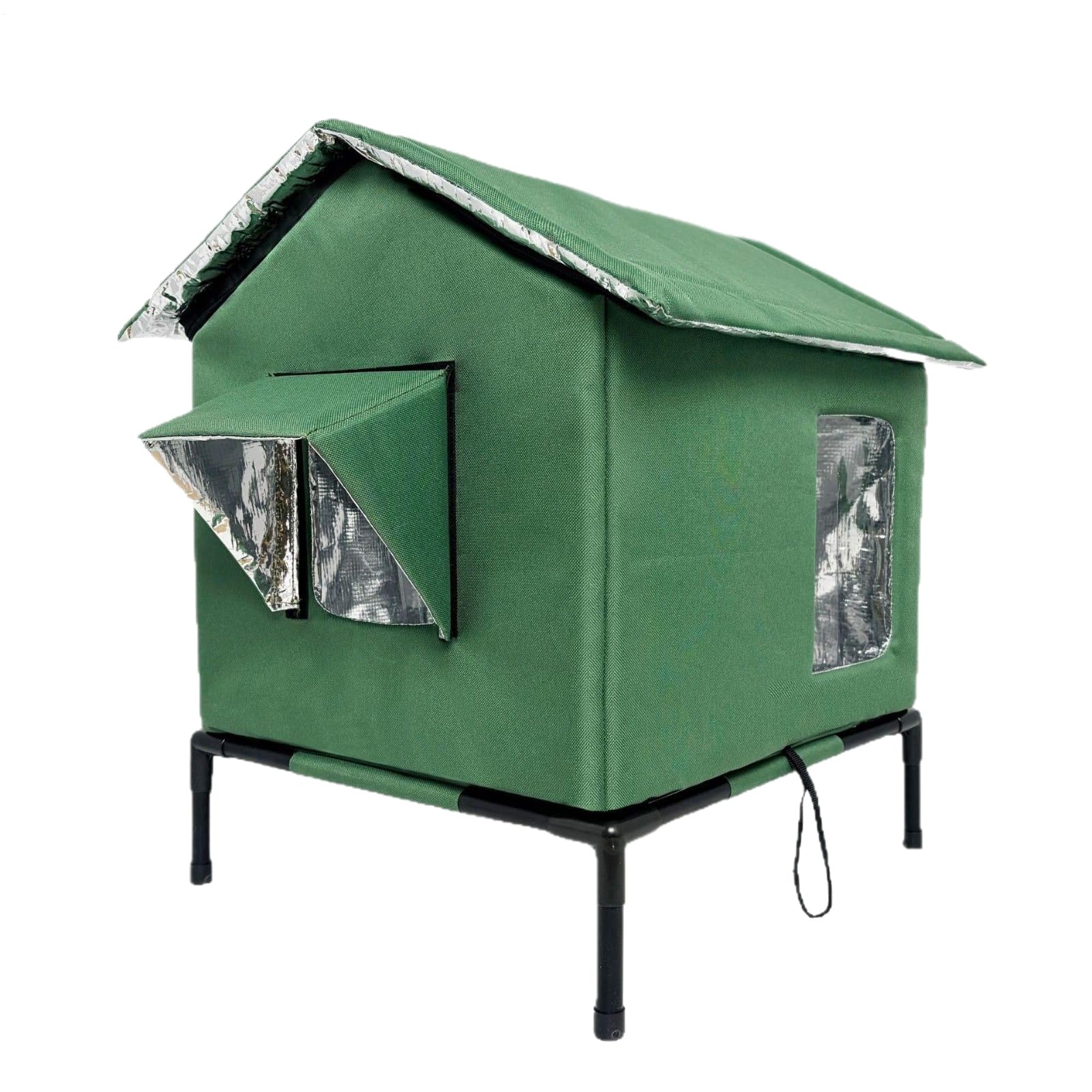 猫ハウス 屋外用 犬小屋 猫用ベッド 冬 防寒 断熱 防水 ペットハウス 屋外 野良猫 避難所 折りたたみ 組み立て式 ペット用品 撥水加工 耐候性 オールシーズン 室内兼用|アピネス