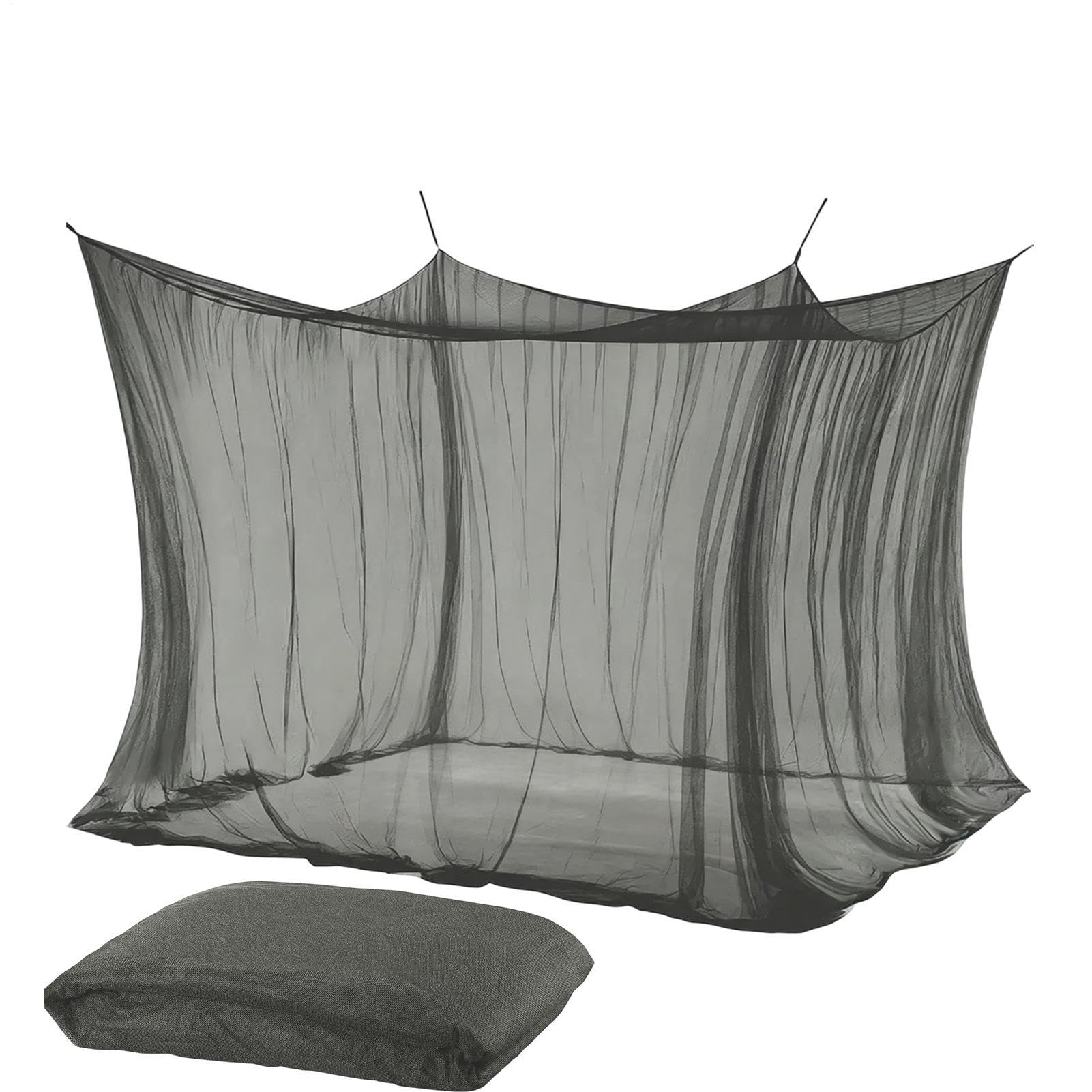 蚊帳 アウトドア用 テント型 吊り下げ式 正方形 大判サイズ 約300&times;300&times;250cm メッシュ 虫除け 蚊よけ キャンプ 庭 パティオ 休憩所 ガゼボ用 蚊帳テント 室内 屋外兼用 通気性 収納袋付き｜アピネス