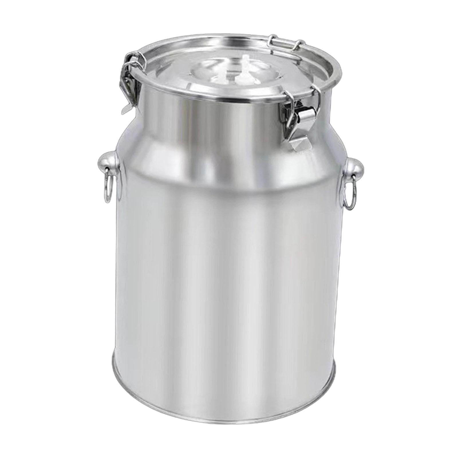 ステンレス鋼製 牛乳缶 10L 蓋付き添い人 採草地用 搾乳井戸釣瓶 手持ち式 取っておく入れもの 錆びにくい 思わしい 乳汁 持ってくる用 健康方保護すること 酪農備品