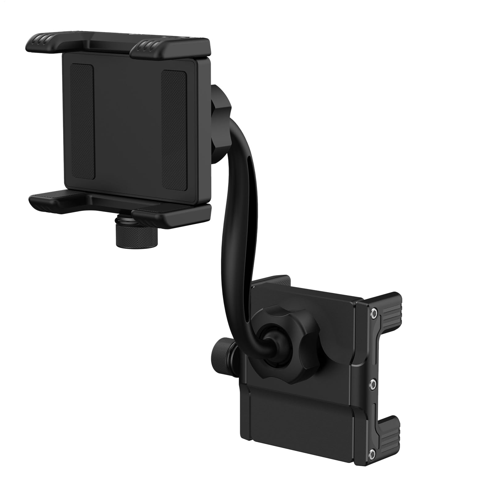 車用ルームミラー スマホホルダー 360度回転 バックミラー 車載ホルダー スマホスタンド 工具不要 簡単取付 多機種対応 ナビ 走行動画撮影 角度調整 クランプ式 落下防止 スマホ固定 車内 アクセサリー｜アピネス