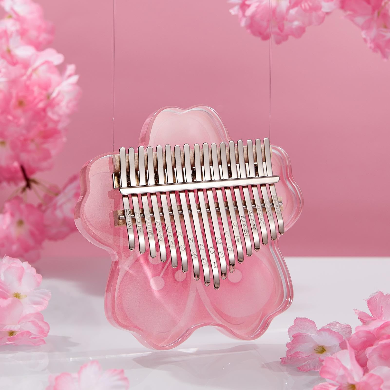 桜型 結晶 カリンバ 17足がかり 澄み切った アクリル樹脂製 おや指洋琴 指洋琴 民族インストゥルメント 未経験者向け 飾り気のないかき鳴らす チューニングハンマー 専用納める容れもの付き添い人 愛くるしげ 桜 目論む 癒し 声遣い 快い音 差し上げ物 差し上げ物