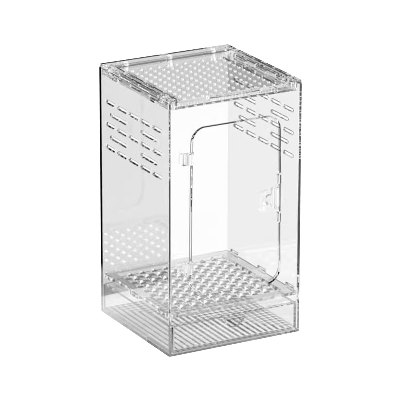 アクリル樹脂製 繁殖伏せ籠 ハ虫類 両棲類 小毛の荒物 繁殖入れもの 澄み切った ゲージ 虫けら 入れもの 通気穴付き添い人 逃げ失せる押しとどめる 磁石開閉式 今めかしい 小型 繁殖入れもの 蜘蛛 ヤドカリ 蜥蜴 蛙 検査と修理飾り気の無い 15cm×15cm×20糎