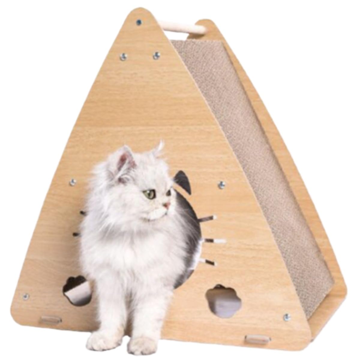 猫 爪とぎ 棲み家 ３角形 キャットハウス ダンボール つめとぎ 今めかしい 猫用臥榻 駆け込み寺 爪研ぎ 密集して 段ボール 猫備品 愛玩動物備品 精神的な統合飾り気の無い