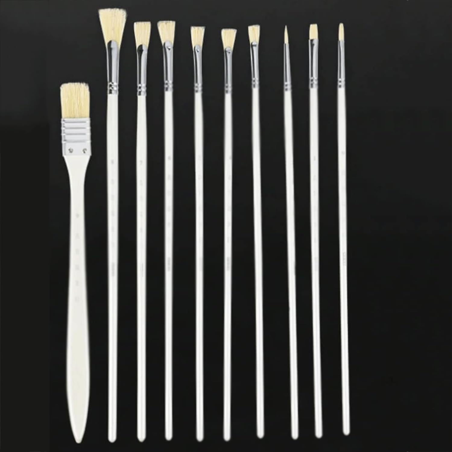 画材 筆 10本書き割り えの具 画・剩 アクリル樹脂筆 水彩画筆 油絵画 アクリル樹脂画 ガッシュ 豚毛 平筆 丸筆 目鼻立ち筆 太筆 細筆 工芸えの具 物の具の書き割り