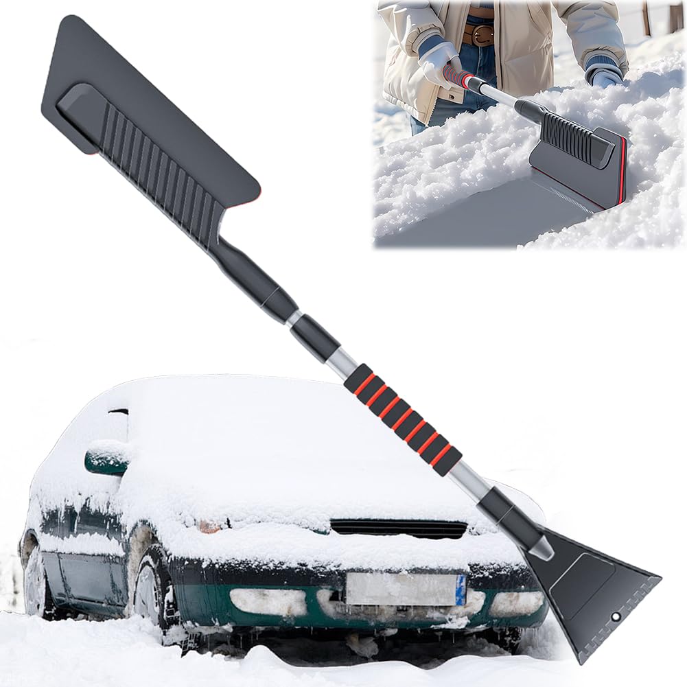 スノーブラシ 車用 アイススクレーパー 伸縮式 3インチ1 除雪毛はらい 雪かき 雪下ろし スノーショベル 車用スノーブラシ 軽さ 向こう正面硝子 霜取り 受け止める押しとどめる 三冬用 乗用車用 除雪装置