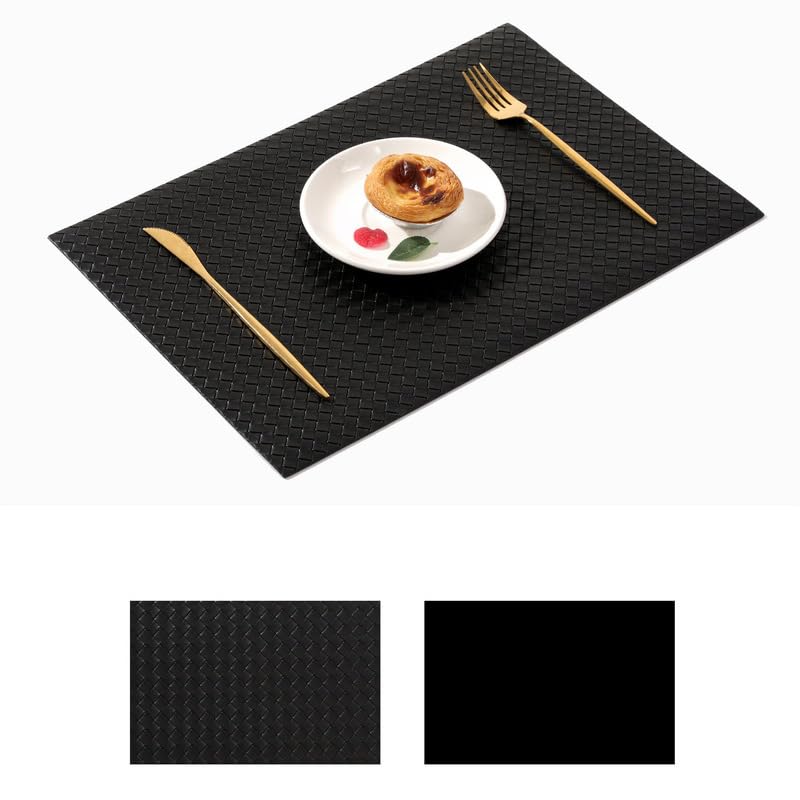 昼食会つや消し 6枚書き割り 撥水 プレースマット 北欧 今めかしい 北欧風 拭ける 汚れた状態押しとどめる 早見表つや消し PUなめし革 今めかしい 分かりやすい 43×30糎 室内装飾 勝手もと雑貨 矩形
