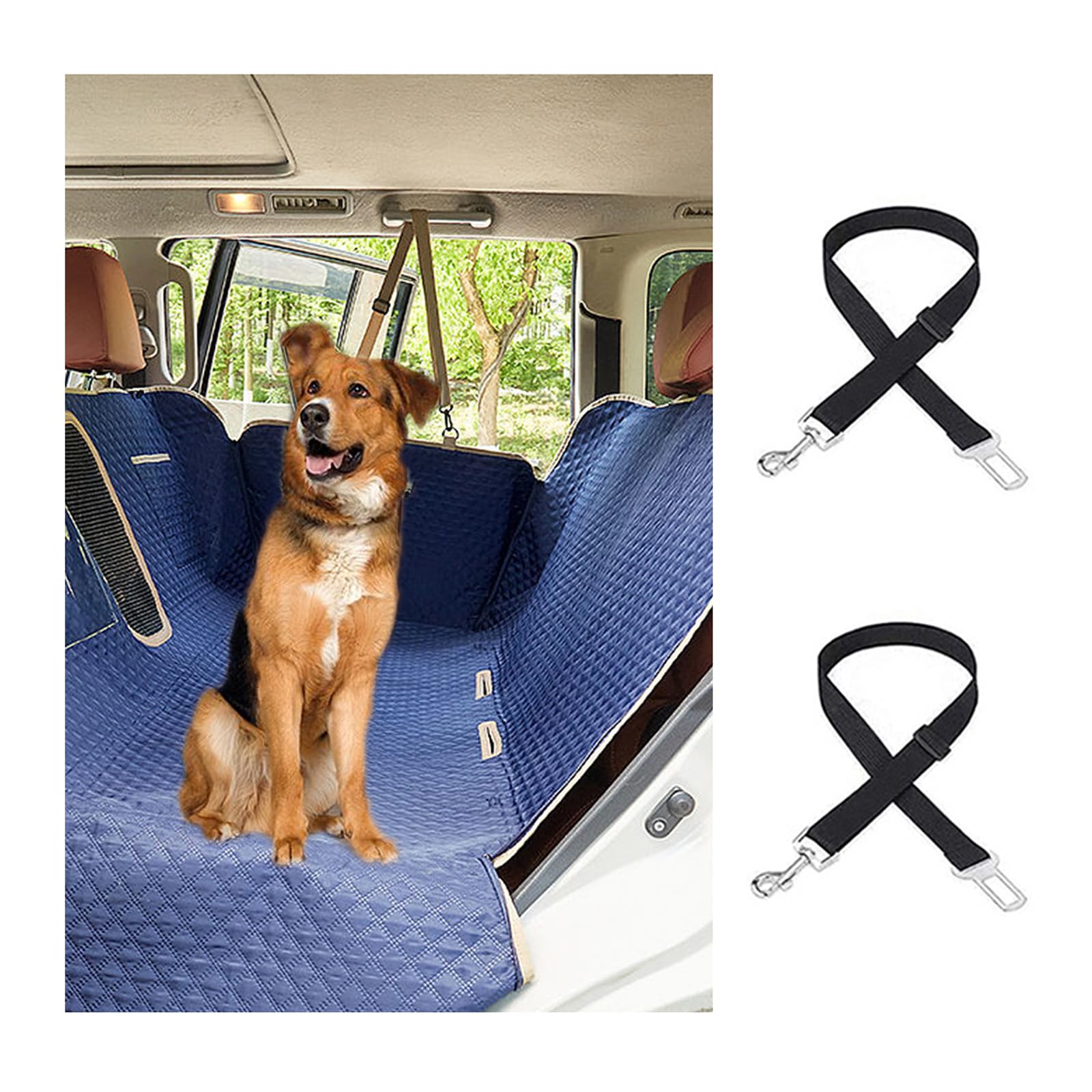 愛玩動物用運転居敷き うしろ側居敷き カーシートカバー 犬 猫 メッシュ窓付き添い人 ハンモック式 上滑り打ち切り 雨合羽 防汚 傷押しとどめる 据え付け飾り気のない 全車種相応う 青碧