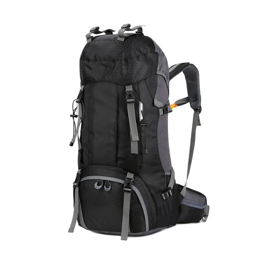 アウトドアバックパック 大電気容量 60L 山登り 背嚢 メンズ レディース 軽さ 雨合羽 難民キャンプ 背嚢 うしろ側容器に並べる デイパック 旅する トレッキング 山歩き 防災背嚢 野あそび 撥水 通気性