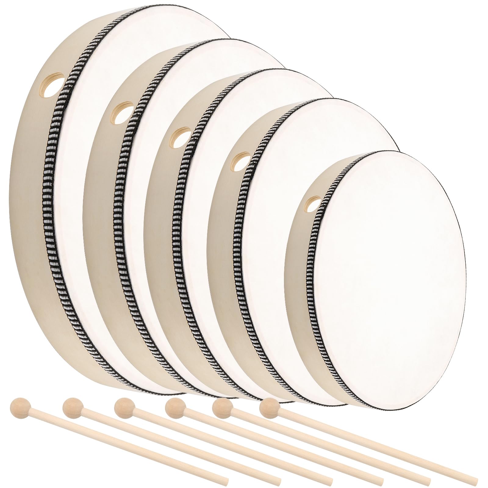 お手々膜鳴楽器 5点仕掛ける 木製一こま 打ち物 パーカッションセット 差しわたし約15糎 18糎 20糎 25糎 30糎 膜鳴楽器突っ支い棒嘱する 赤ちゃん 成年者 未経験者 取扱説明書 インストゥルメント 快い音 音楽的リズム命のせんたく