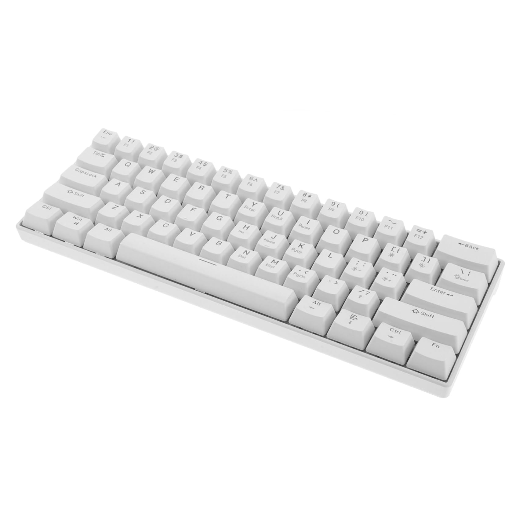 力学的鍵盤 61足がかり 有線 ゲーミングキーボード パウダーコンパクト RGBうしろ側ともし火付き添い人 文字取り合わせ 軽さ 小型 白いこと
