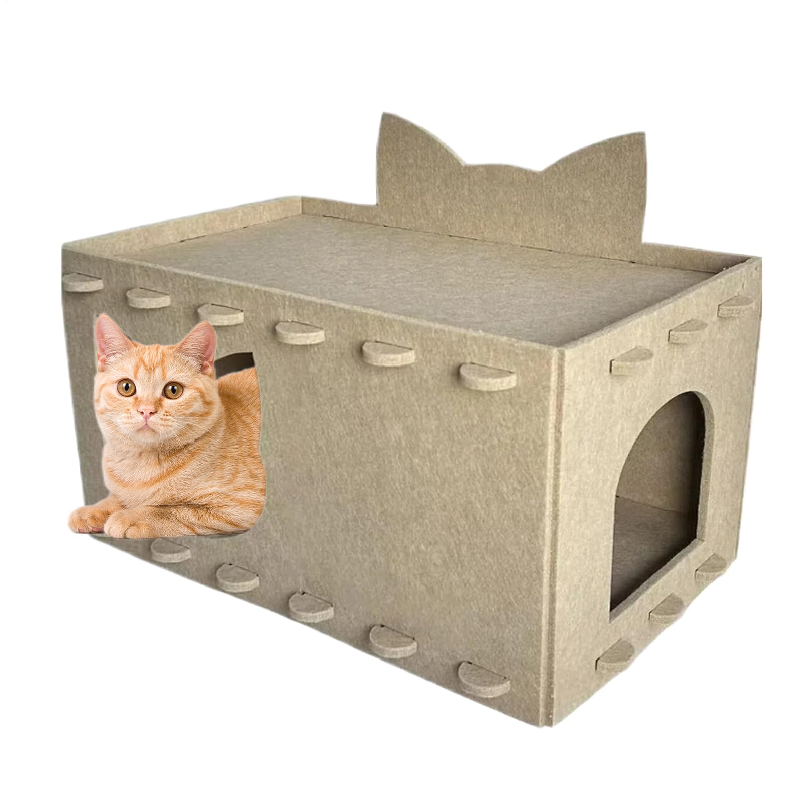 猫用住み家 猫 寝台 フェルト原料品 爪とぎ 猫の駆け込み寺 精神的な統合式 猫用住み家 愛玩動物寝台 二層社会システム 愛玩動物住み家 室内用 猫のプレイグランド ねこ 住み家 爪研ぎ 愛くるしい 猫型ひな形