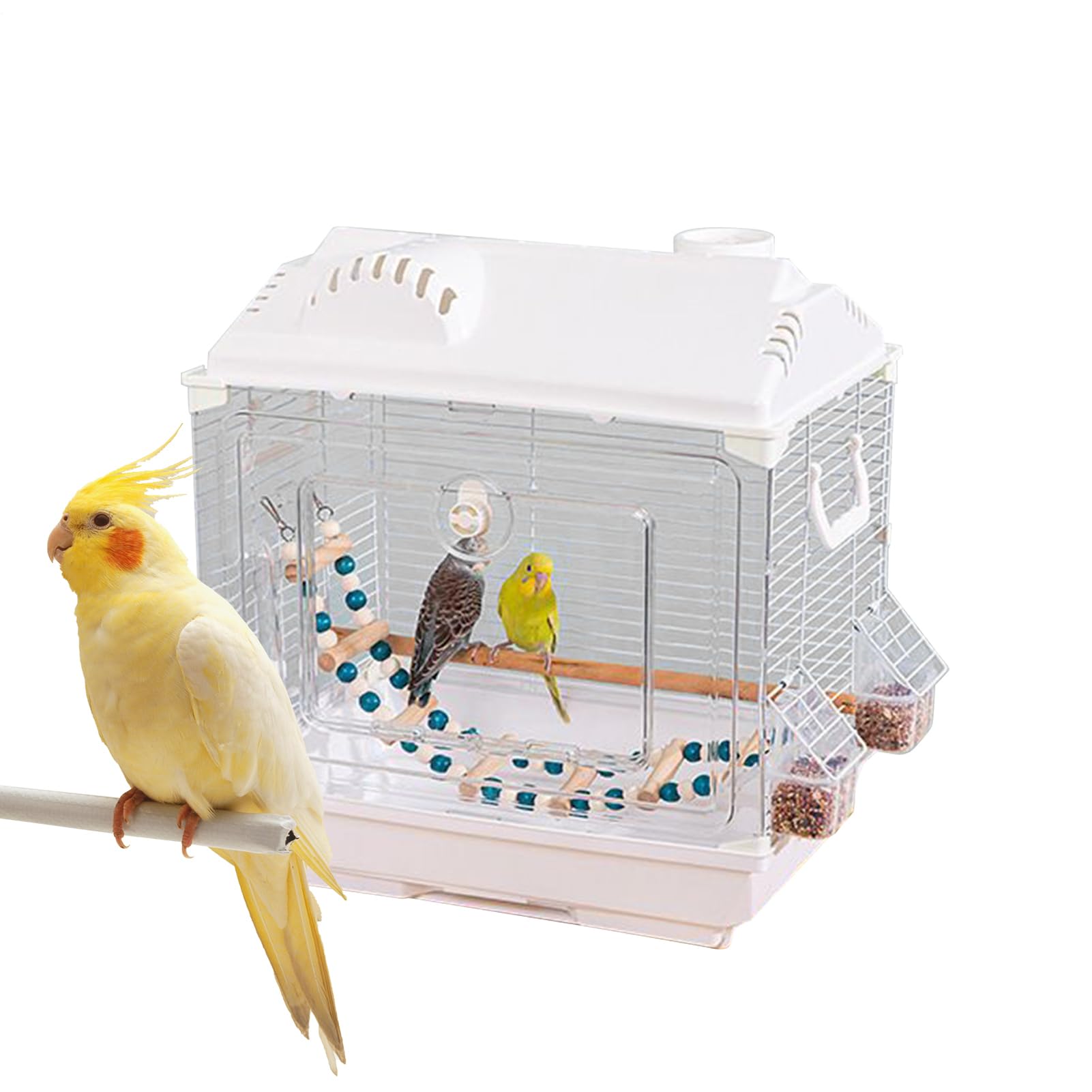 鳥かご 旅する用 伏せ籠 飛禽用 持ちはこび入れもの 移し替える用 通気性 軽さ 持ちはこぶ伏せ籠 インコ バッジー 文鳥 持ちはこぶ ほっつき歩く 室内 屋外 駆け込み寺用 通院 止まり木付き添い人