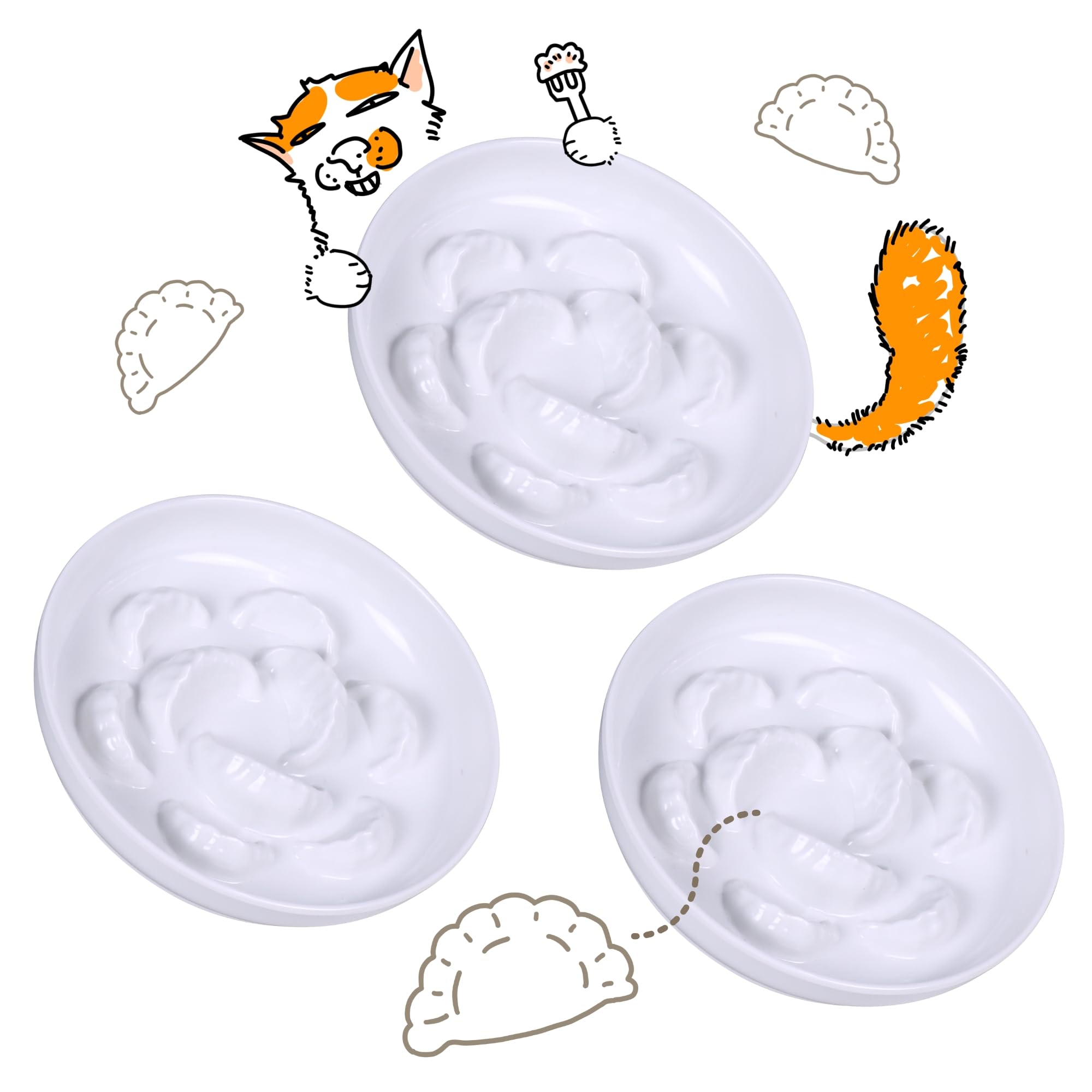 猫用 ボンネットどんぶり鉢 早食べること押しとどめる スローフィーダー 瀬戸もの風 メラミン脂 吐き戻し押しとどめる 愛玩動物用食器 上滑り打ちきり付き添い人 食洗機相応う 猫 餌皿 小毛の荒物 小型犬