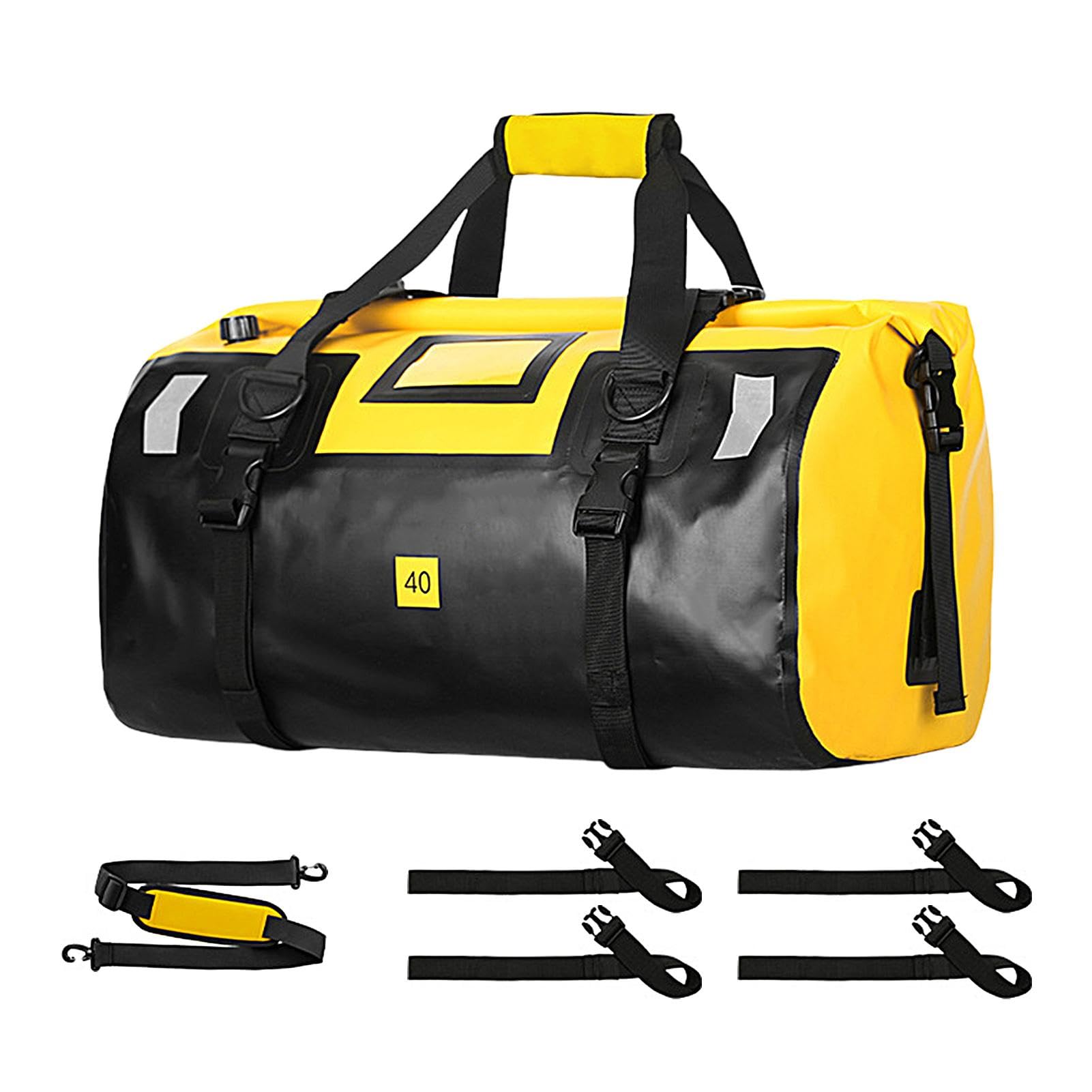 防水バッグ バイク用 ドライバッグ 40L 大容量 ショルダーバッグ リュック 3WAY 防水 ターポリン素材 キャンプ ツーリング アウトドア 多機能 ドラムバッグ 収納袋|アピネス