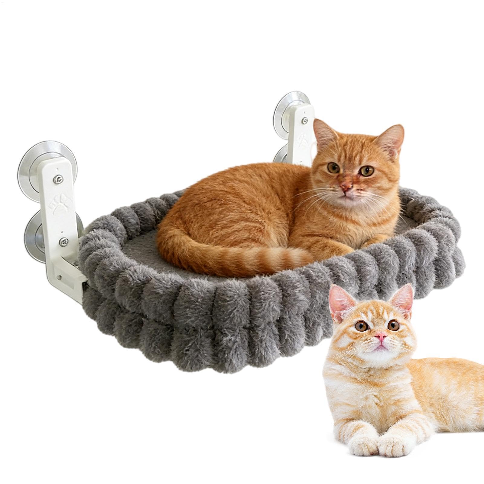 猫用 窓用ハンモック 吸盤式 車窓寝台 折りたたみ式 キャットベッド 起毛原料品 ふわふわ 窓際 日光浴 お睡眠時間用 愛玩動物装置