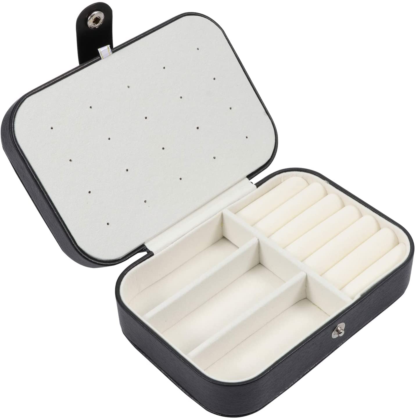 宝飾品ボックス席 持ちはこぶ用 持ちはこぶ 小型 パウダーコンパクト 付属物容れもの 宝飾品合切袋 周遊 宝飾品納める 指環 首飾り イヤリング ピアス保持者 PUなめし革 大静電容量 小入れもの 納める容れもの レディース お嬢さん 差し上げ物 プレ