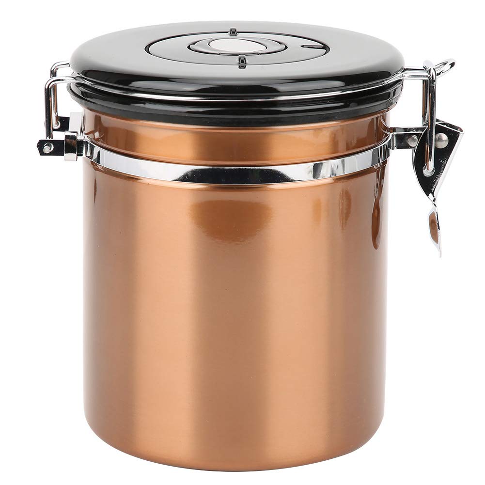 コーヒーキャニスター 1.5L 保護すること入れもの ステンレス鋼製 密閉入れもの 珈琲豆入れ 逢い引き書きあらわす文字盤付き添い人 空気抜き弁膜 珈琲 キャフェ 豆 保護すること 紅茶 取っておく缶 今めかしい 勝手もと装置