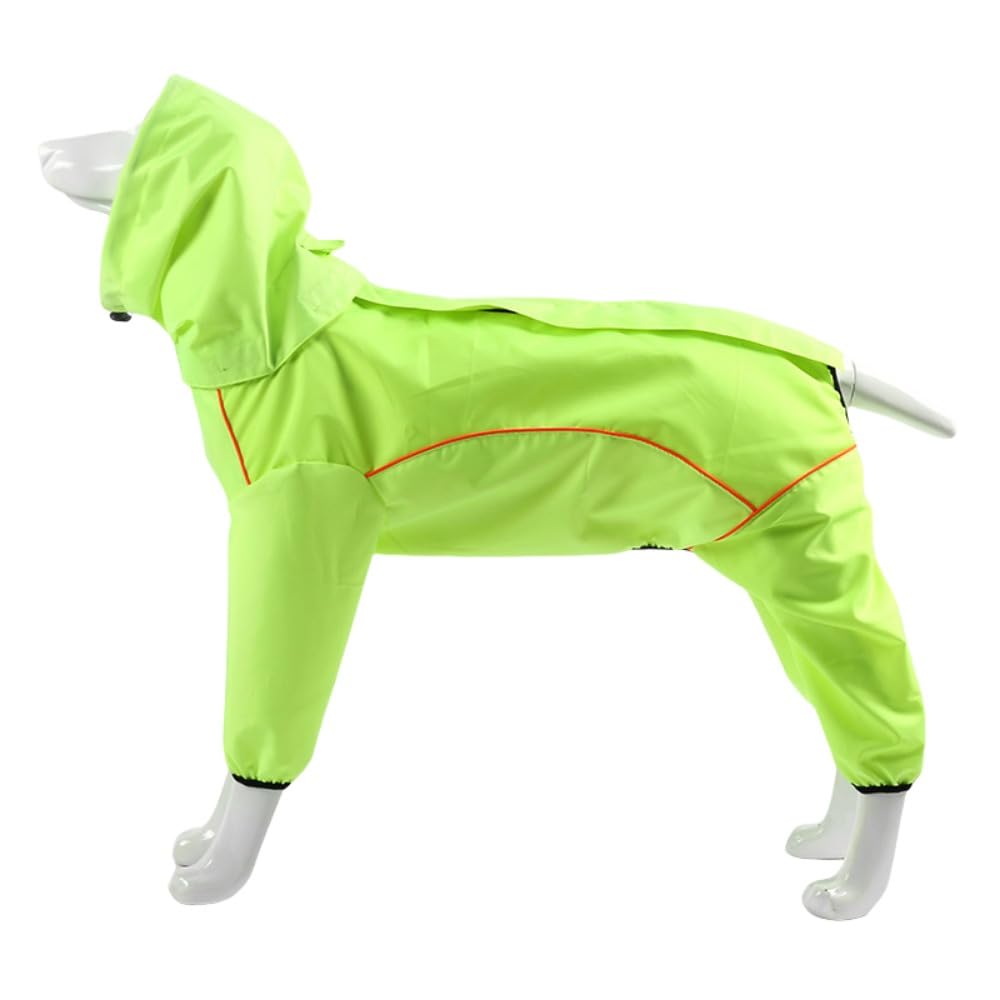 犬用雨合羽 大型犬 中型犬 照りかえし磁気テープ付き添い人 盛りだくさん押しかぶせる 雨合羽 雨具 ほっつき歩く用 ボンネット付き添い人 オールインワン 愛玩動物お召しもの レインウェア 汚れた状態押しとどめる