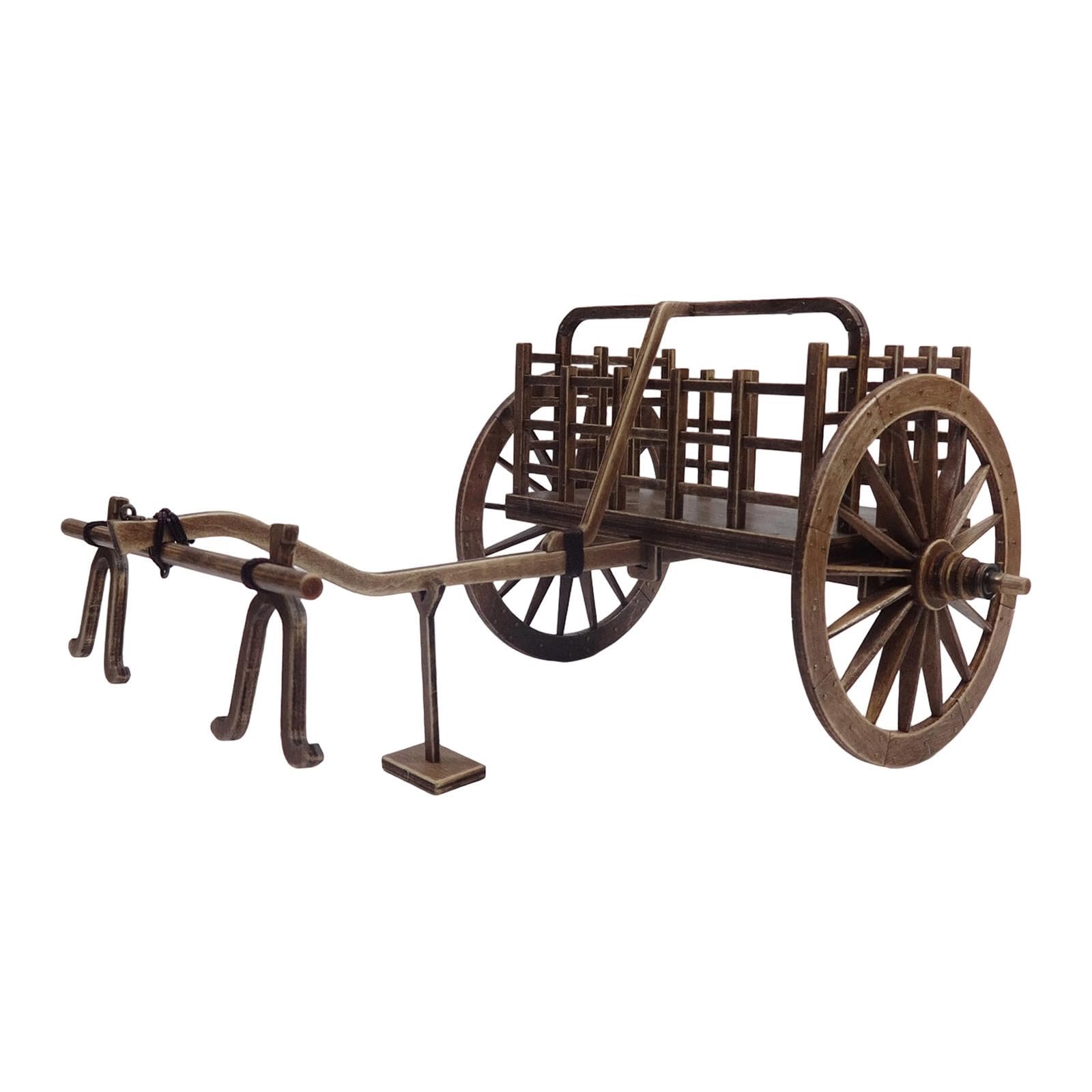 木製 荷馬車 細密画 ひな型 1/10規摸 古代中国風 レトロ 卓上飾りつけ 飾りつけ 室内装飾 見せびらかす 精神的な統合一揃いの道具