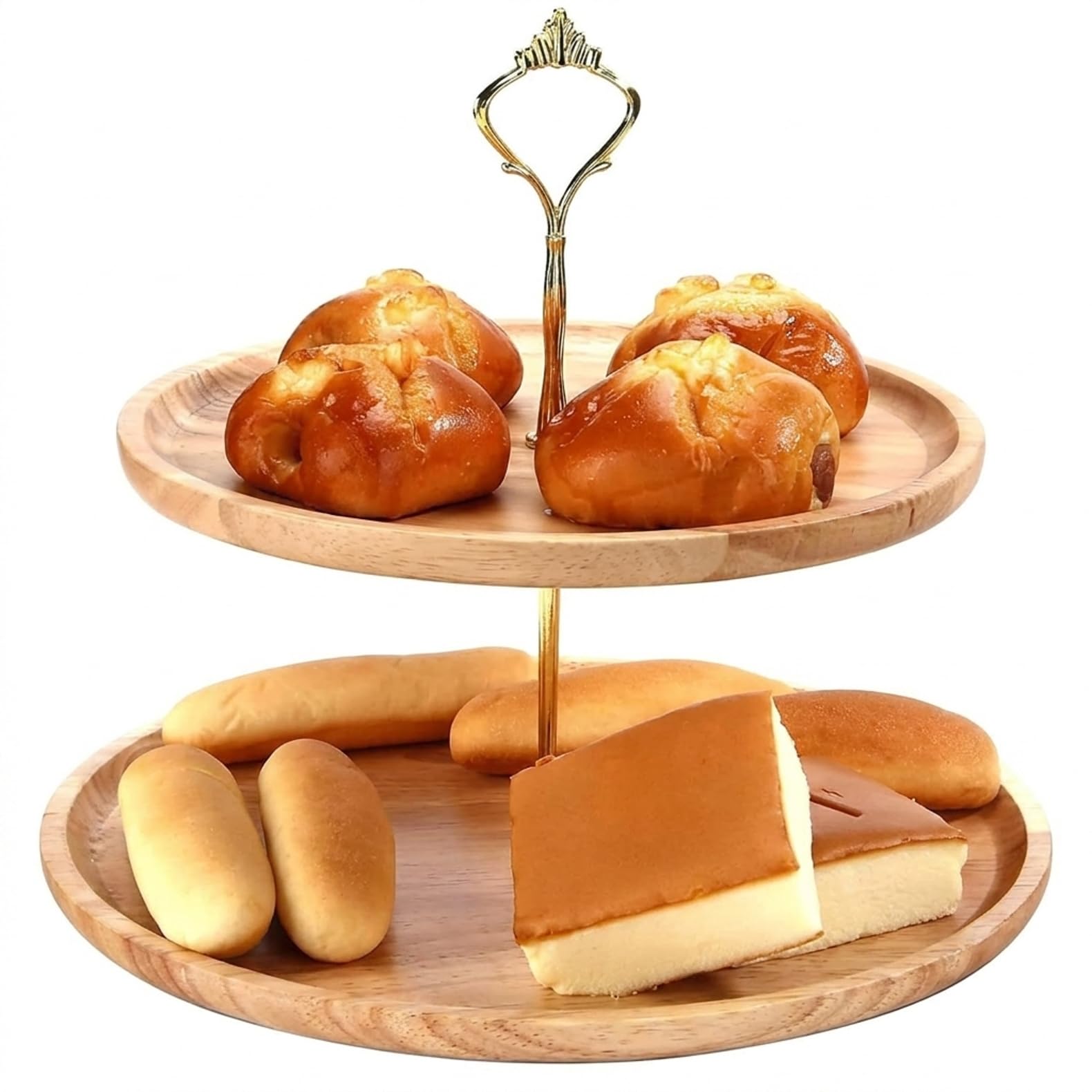 木製 2段 西洋菓子照明ランプ 昼過ぎ紅茶 照明ランプ スイーツプレート 御菓子 盛り付け 乾荒原一皿 見せびらかす照明ランプ 木製御盆 西洋菓子台 寄りあい 今めかしい 御厨子所雑貨 室内装飾
