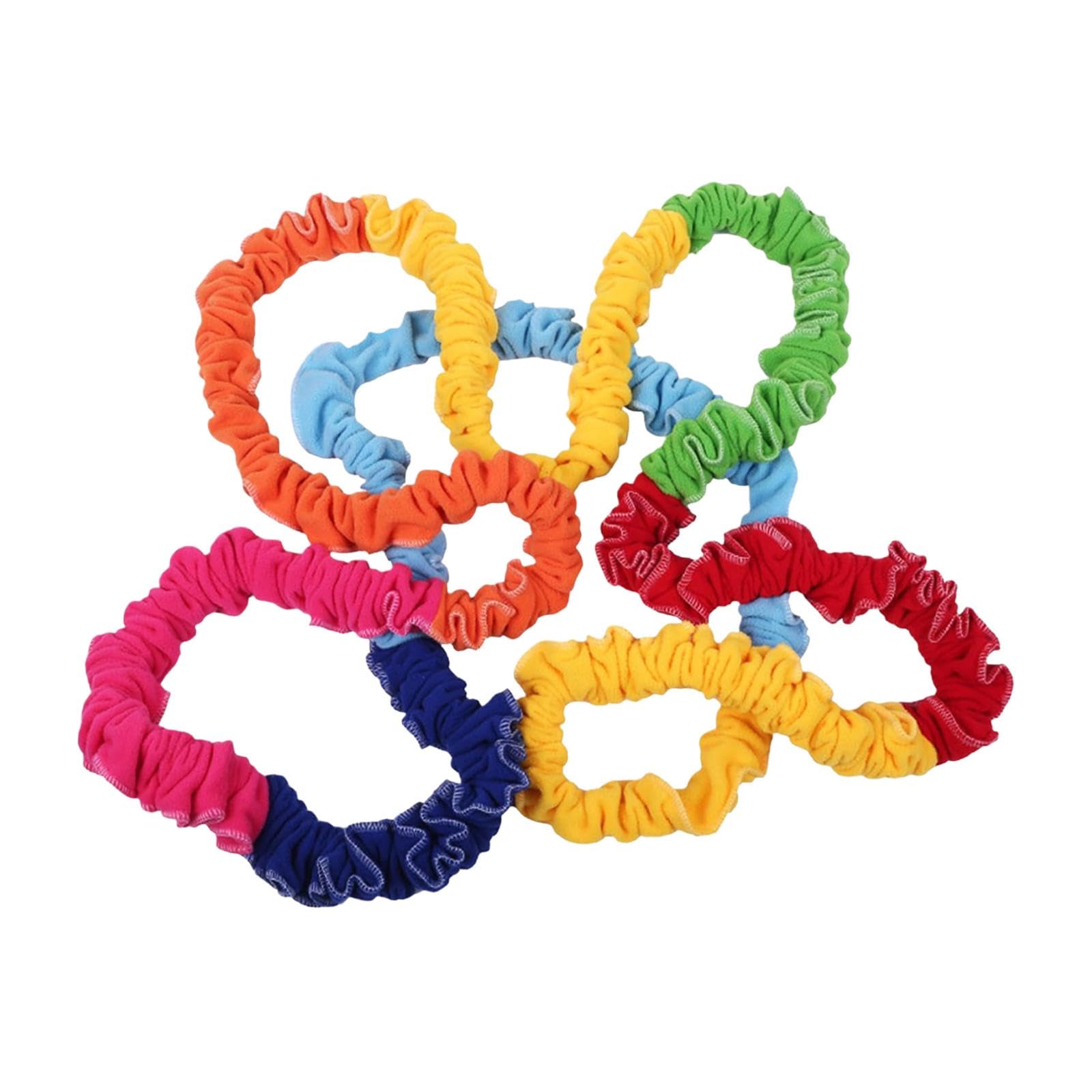 協力ストレッチバンド 弾性運動用具 多人数対応 フランネル 柔軟性 バランス訓練 集団遊び用 持ち運び便利 幼児 体育活動に適用｜アピネス
