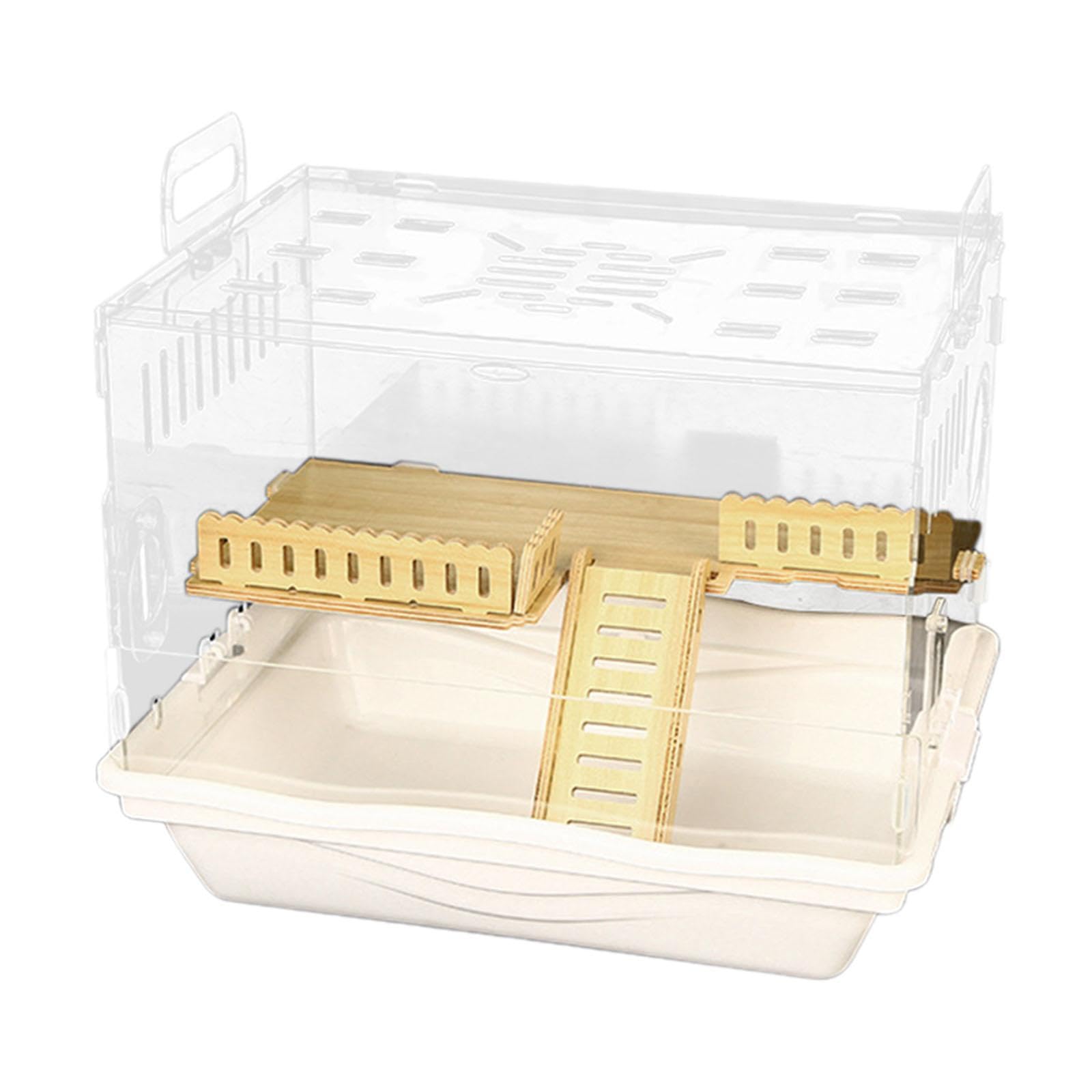 ノーブランド品 アクリル製ハムスターハウス お手入れ簡単 モルモットケージ ドワーフジャービル 小動物用, ラダー｜アピネス