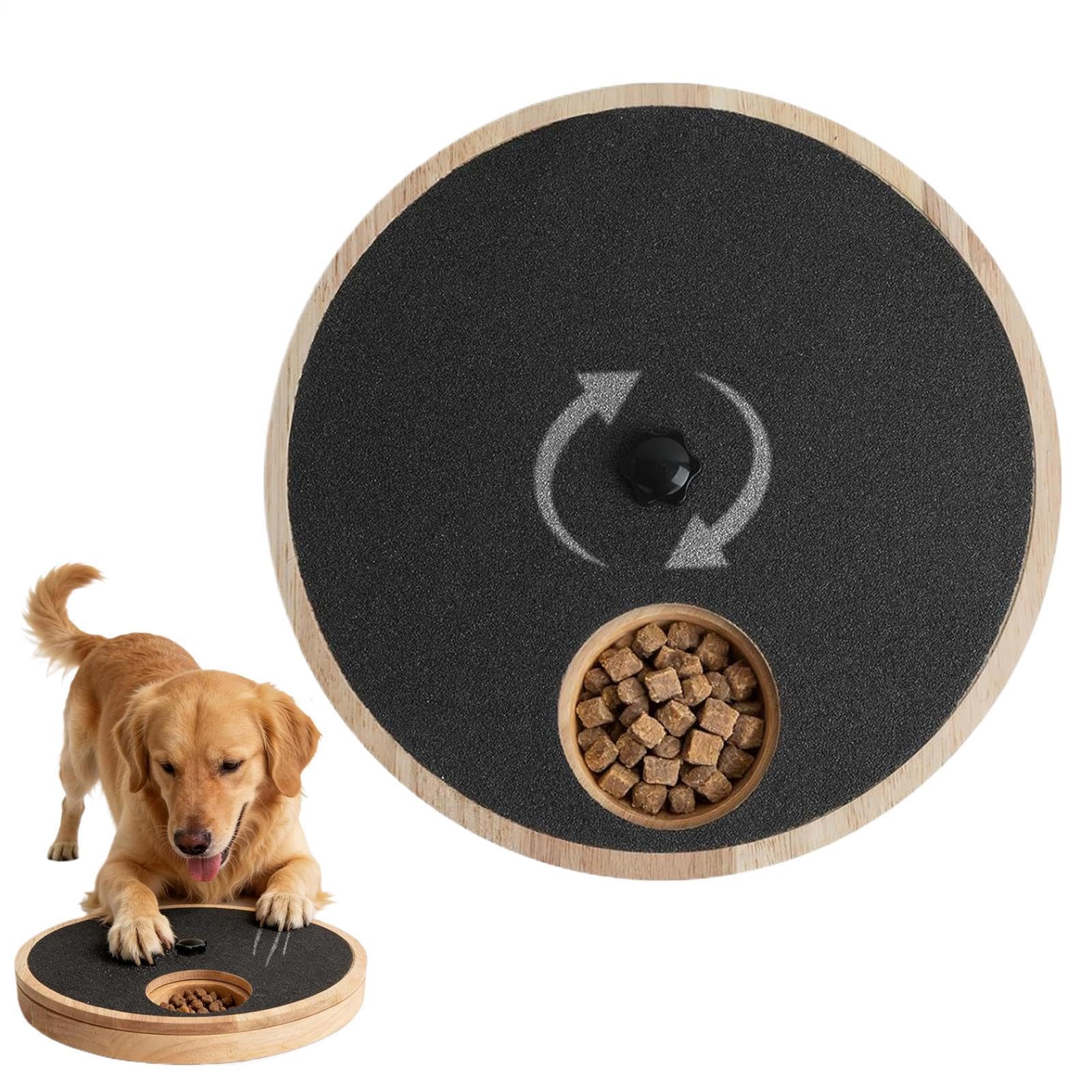 犬用爪とぎボード | 天然木製回転式おやつボックス付き ウッド製回転可能トリーツボックス内蔵 木製ロータリー式おやつボックス搭載 ウッド製式トリーツボックス搭載 - 爪研ぎおもちゃ | 子犬 成犬 小型犬 大型犬 室内 寝室 バルコニー リビング 裏庭対応｜アピネス