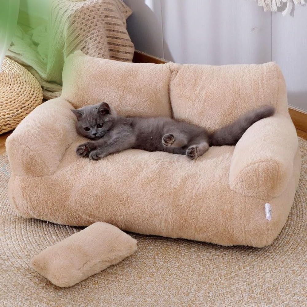 猫の家 犬用ソファ ペットソファ ペットクッション 洗濯可能 防水 取り外し可能 滑り止め 猫用品 四季を問わずお使いいただけます お手入れ簡単 (,)|アピネス